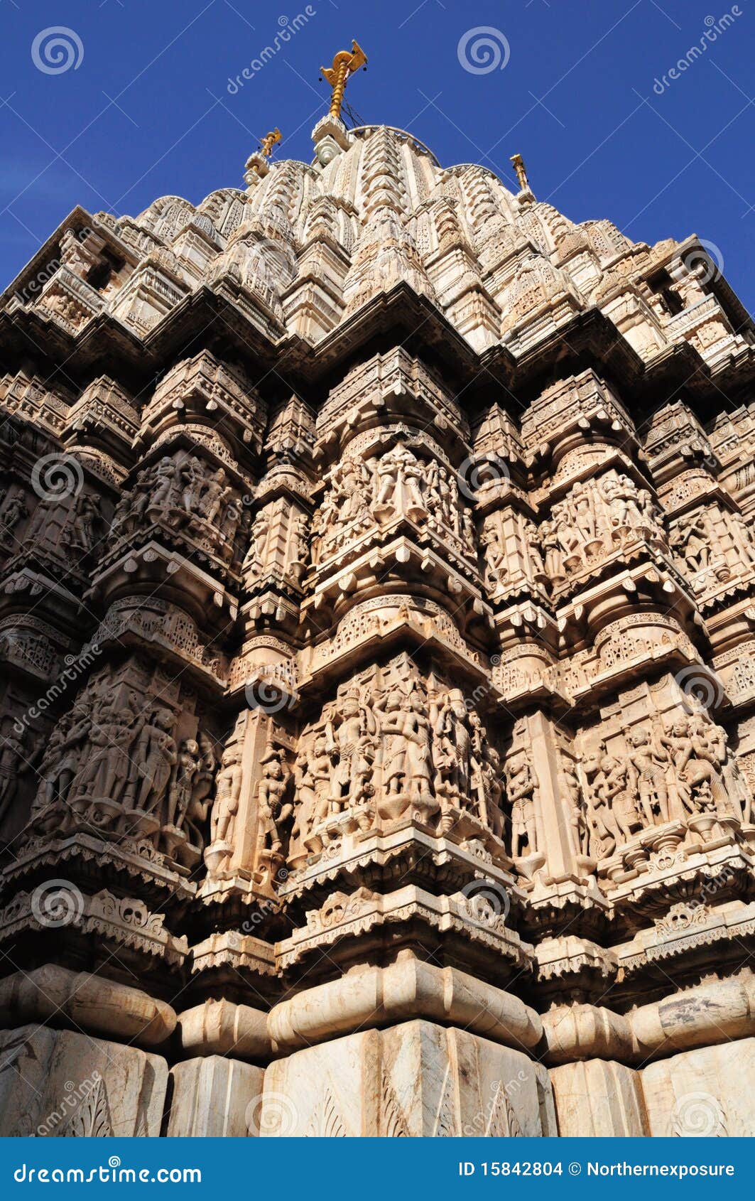 A Hindu Stone Temple in Udaipur India Stock Photo Image of