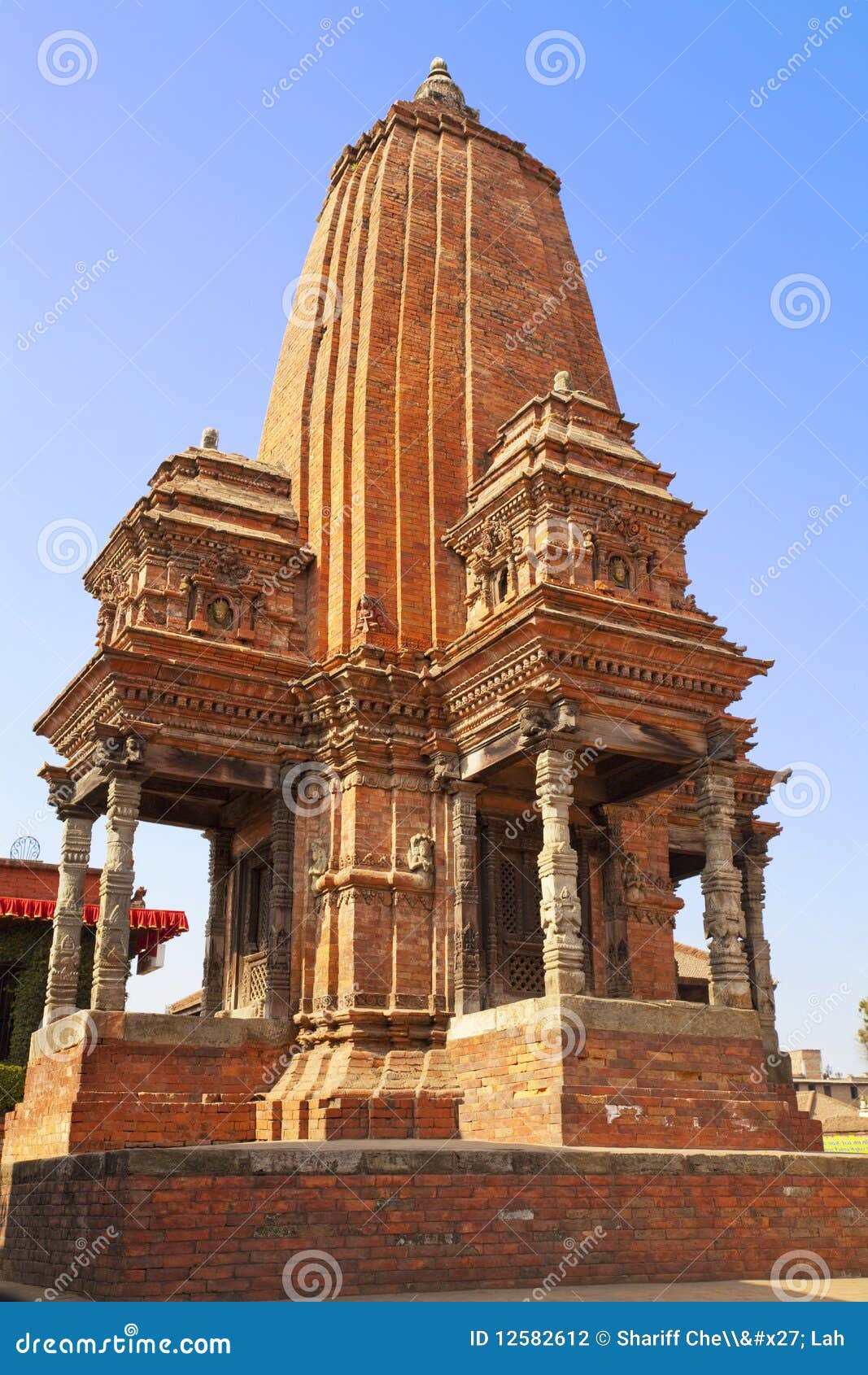 hindu temple at bhaktapur durbar square, nepal