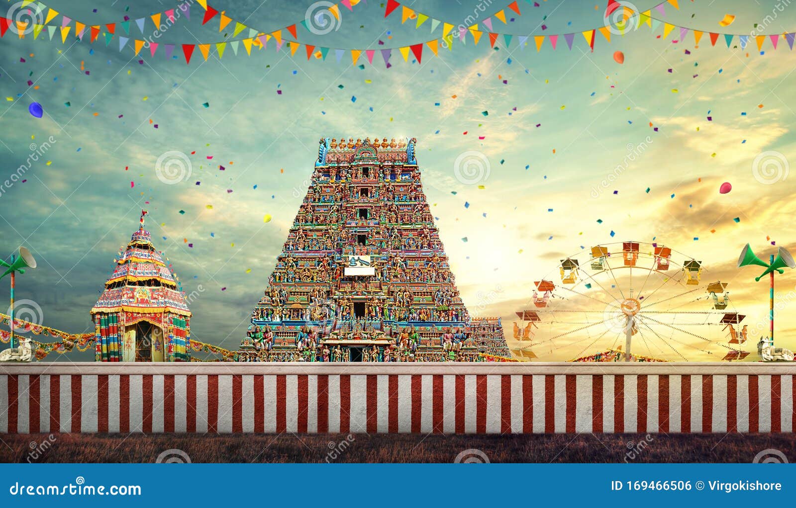 Hindu Temple Tower, Tamil Nadu, South India Temple Gopuram Stock Photo -  Image of building, christmas: 169466506