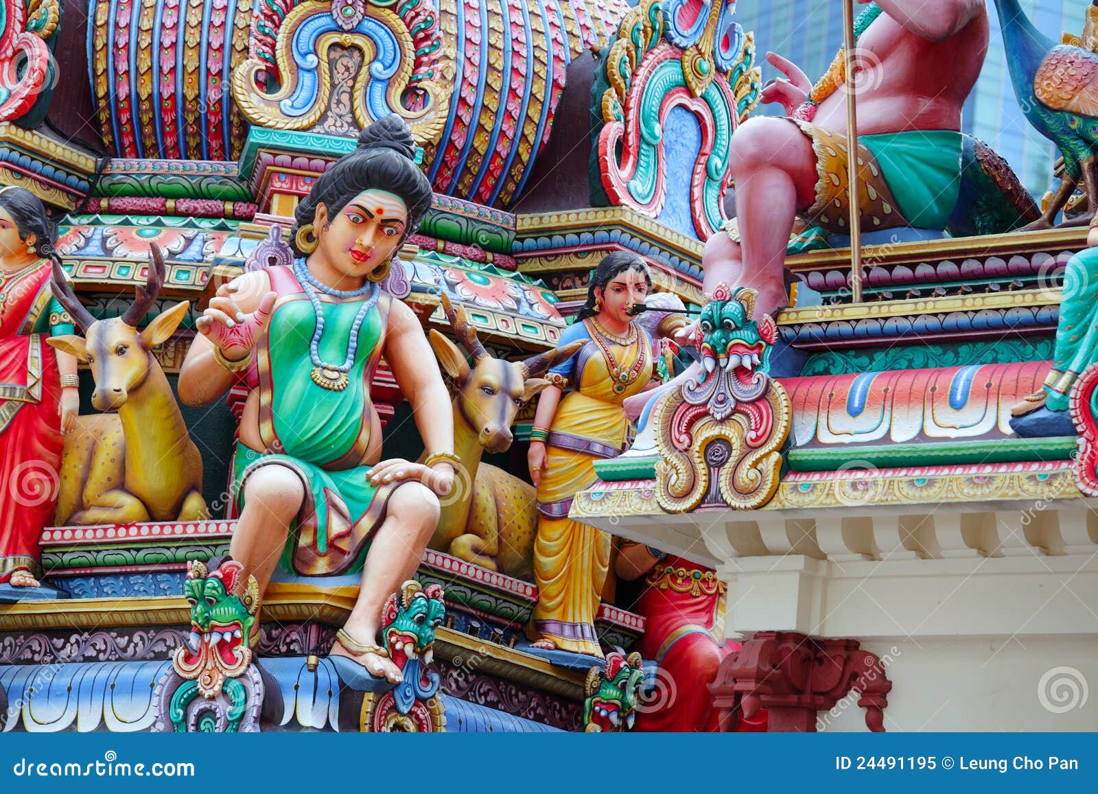 Hinduism statues stock image. Image of religion, painted 24491195