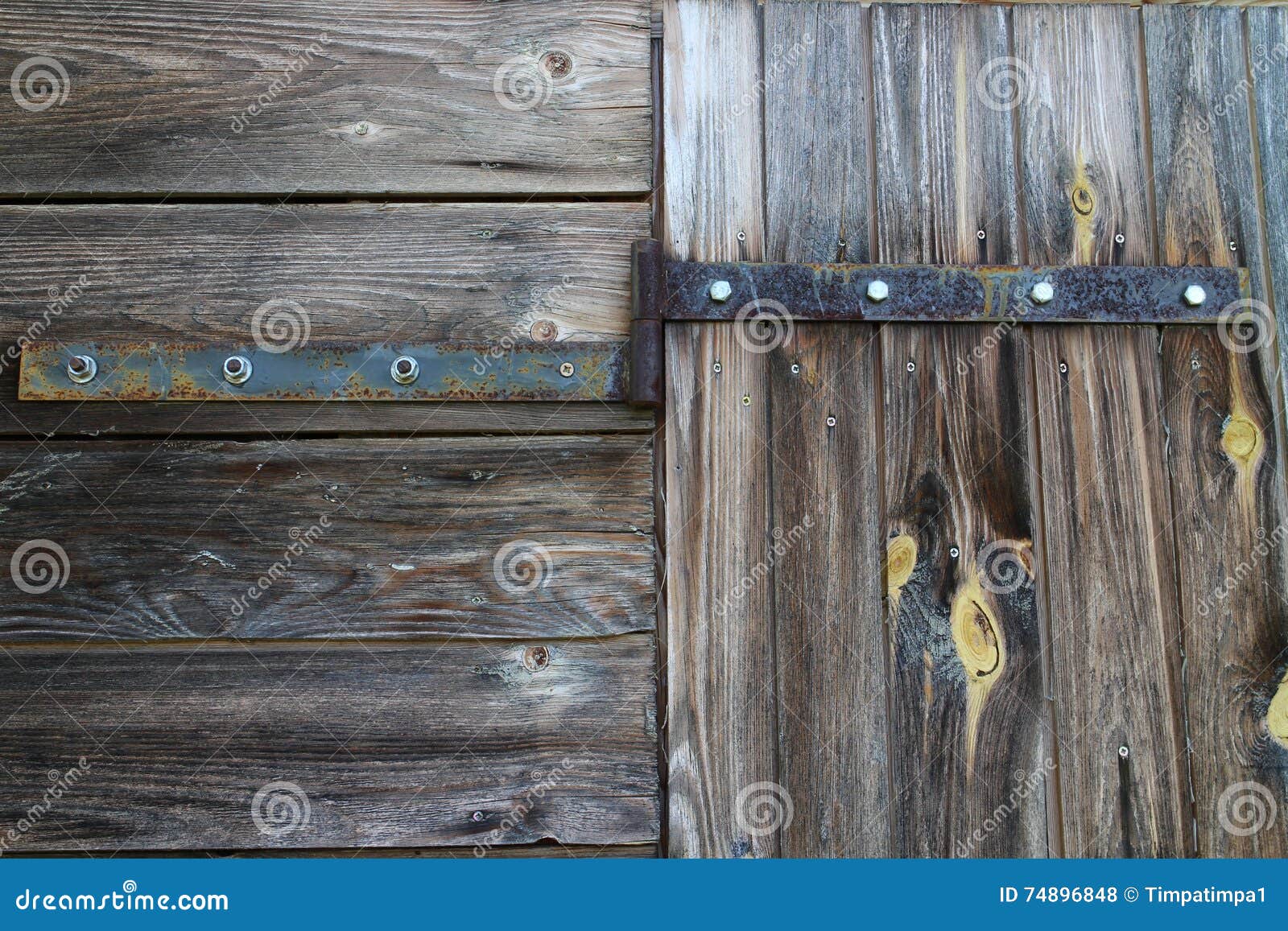 Hinge with screws on door stock photo. Image of door 74896848