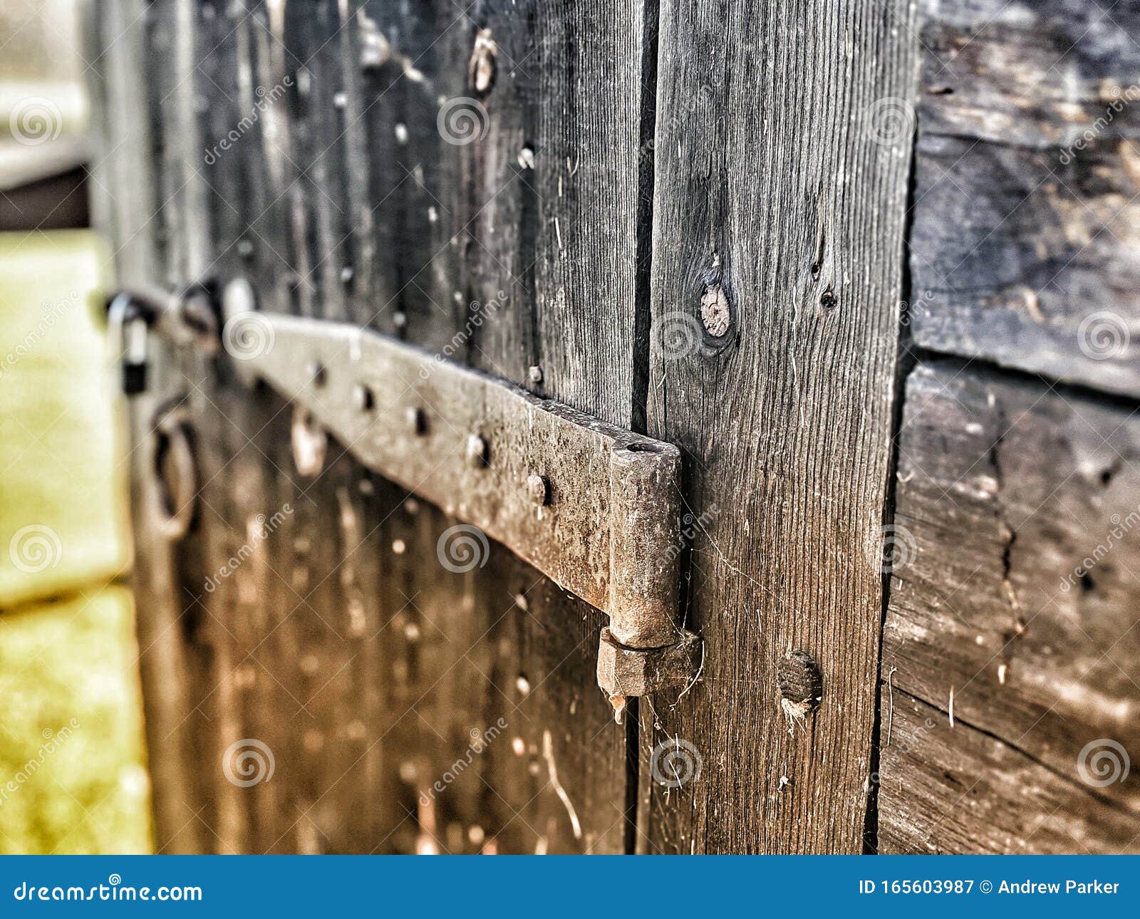 Hinge Wooden Locked Door Public Stock Image Image of door, hinge