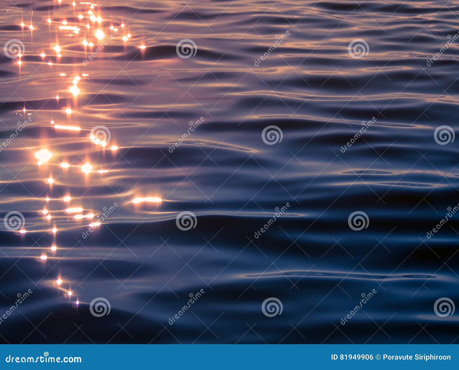 hining of sunset reflection on water surface