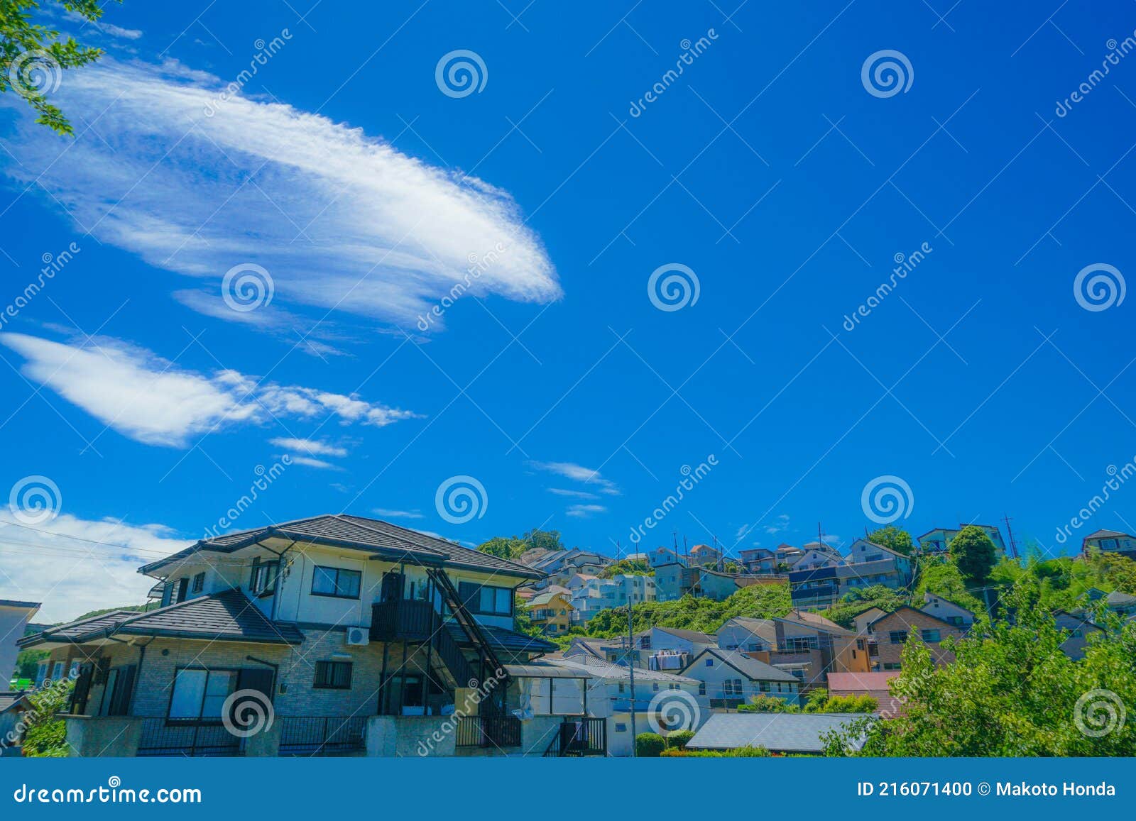 hino city skyline and the blue sky