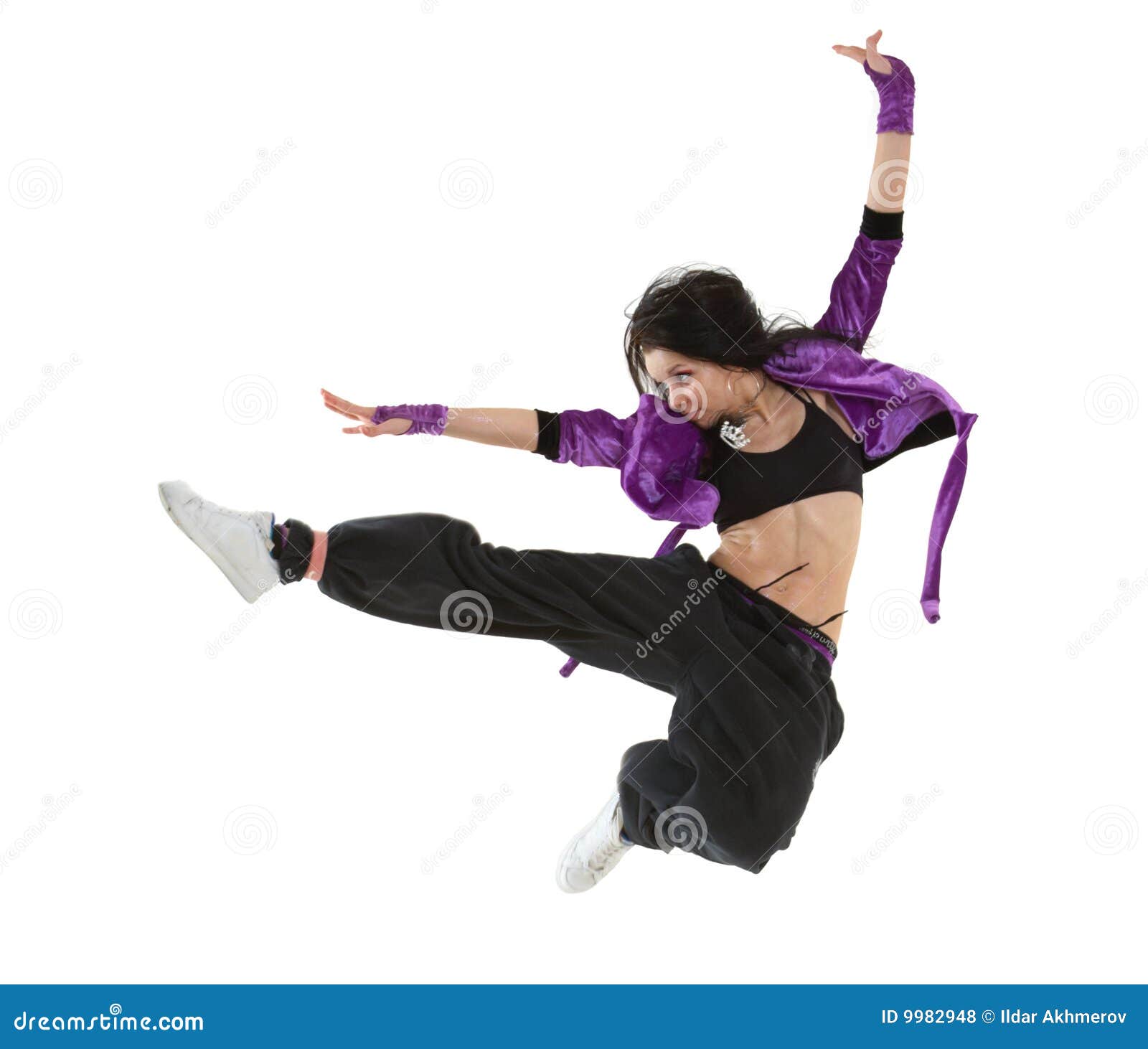 Hip hop dancer jumping stock photo. Image of dancing, music 9982948
