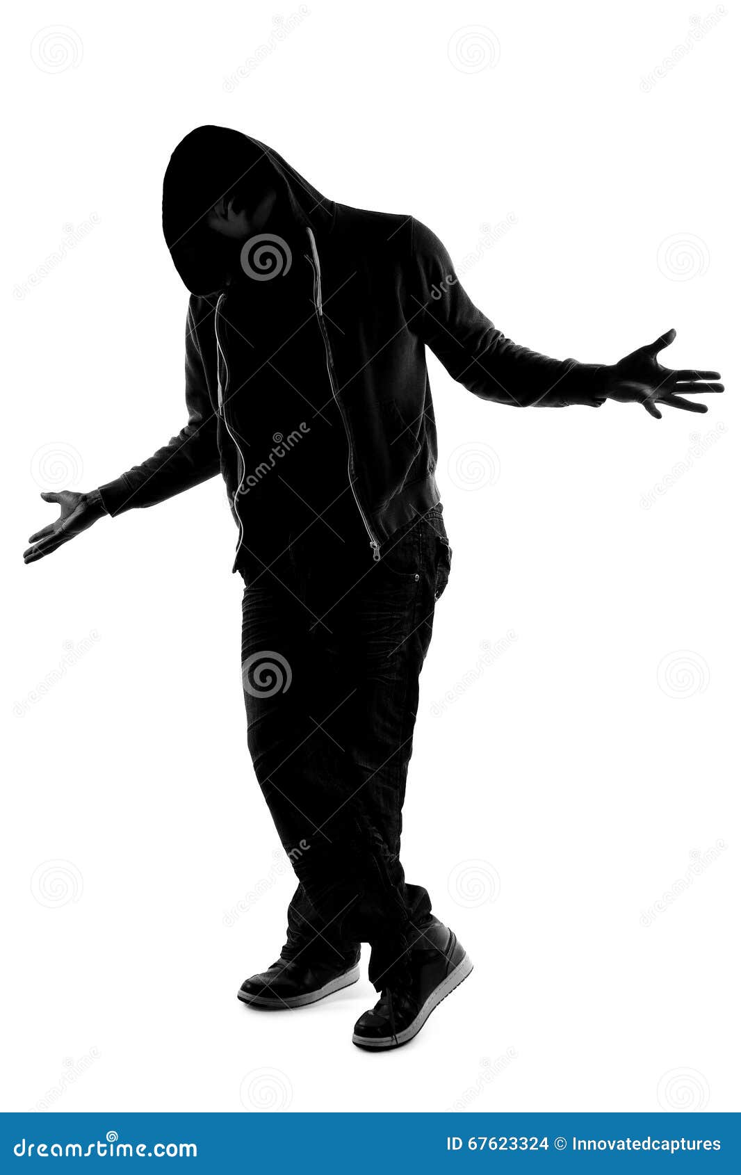 Hip Hop Dancer Silhouette Stock Photo Image Of Form 67623324