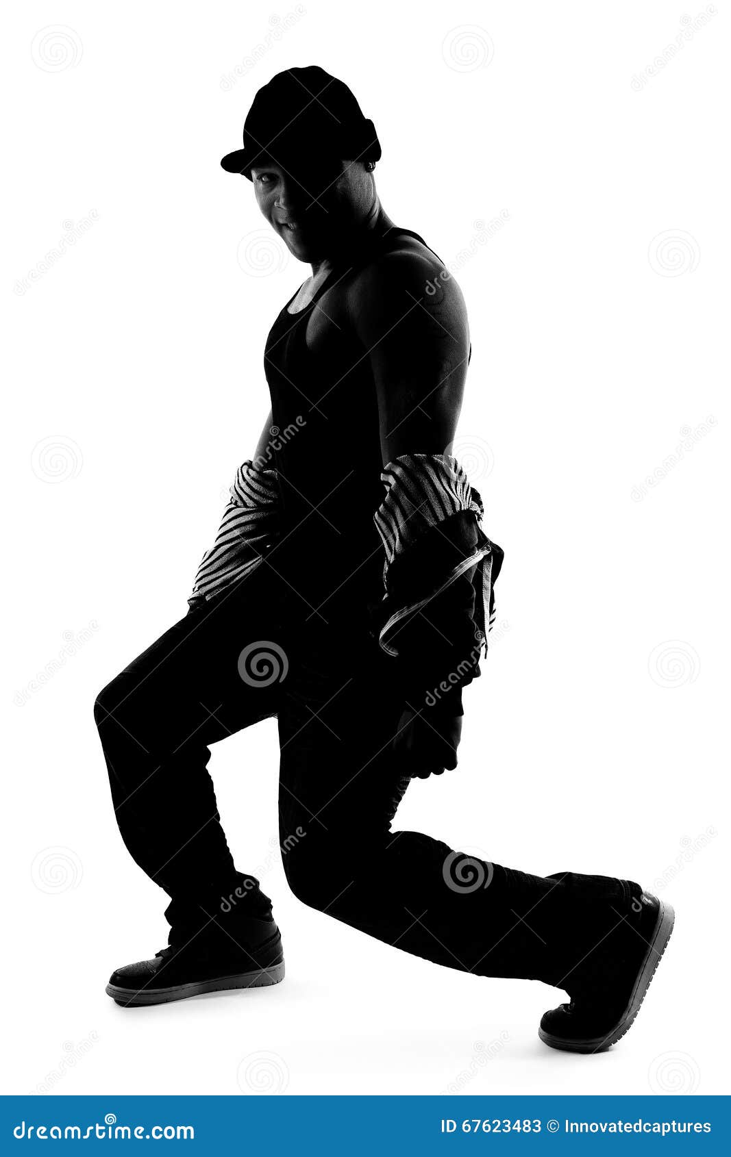 Hip Hop Dancer Silhouette Stock Image Image Of Freestyle 67623483