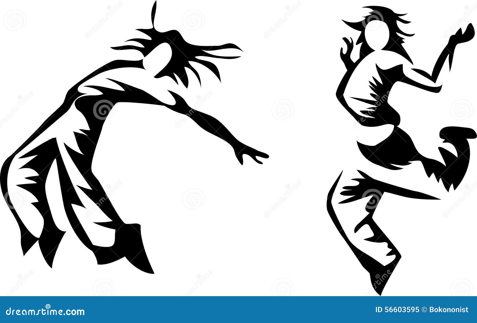 Hip Hop Dancers Stock Vector Illustration Of Freestyle 56603595