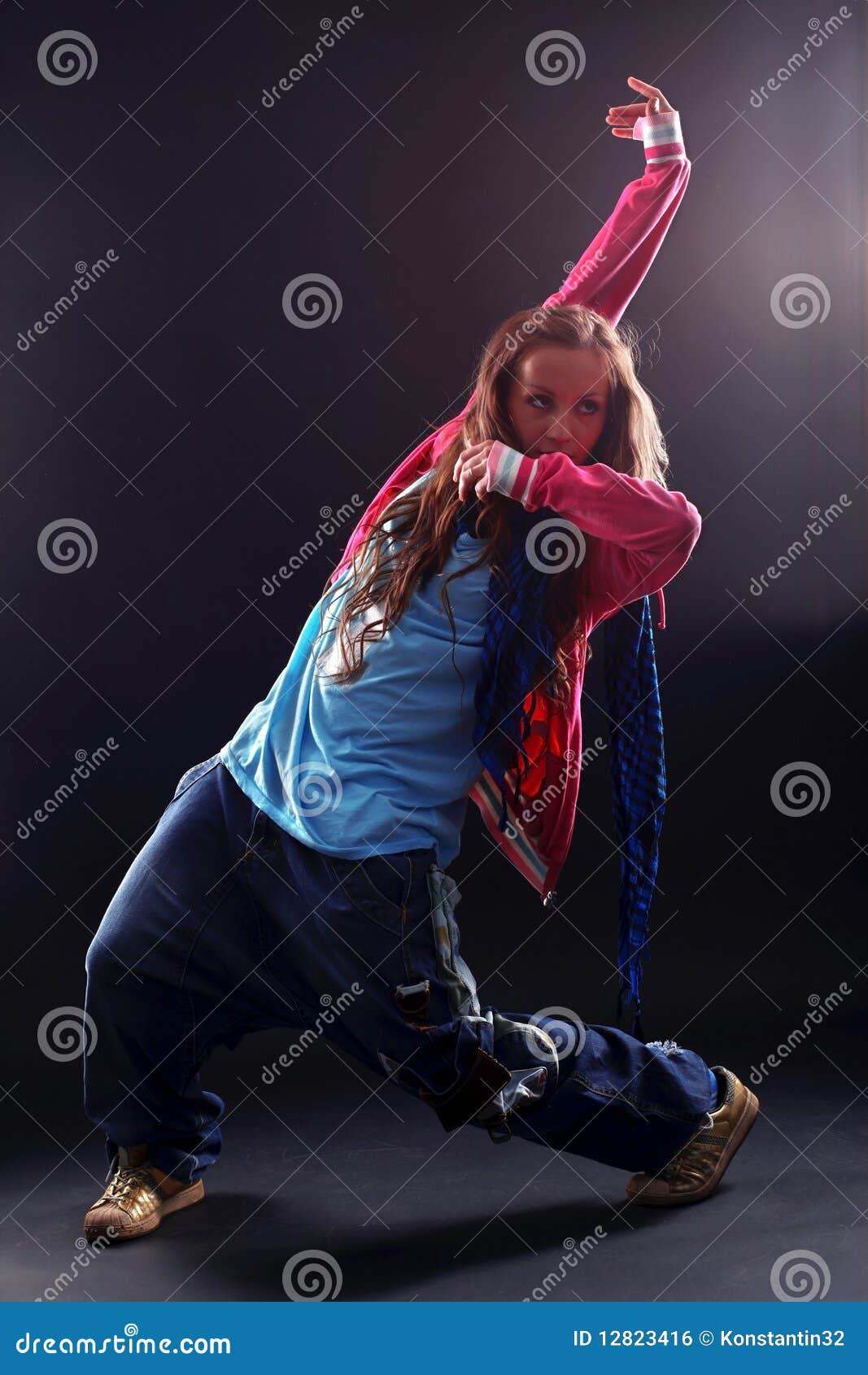 Hip hop woman dancer stock photo. Image of gymnastic 12823416
