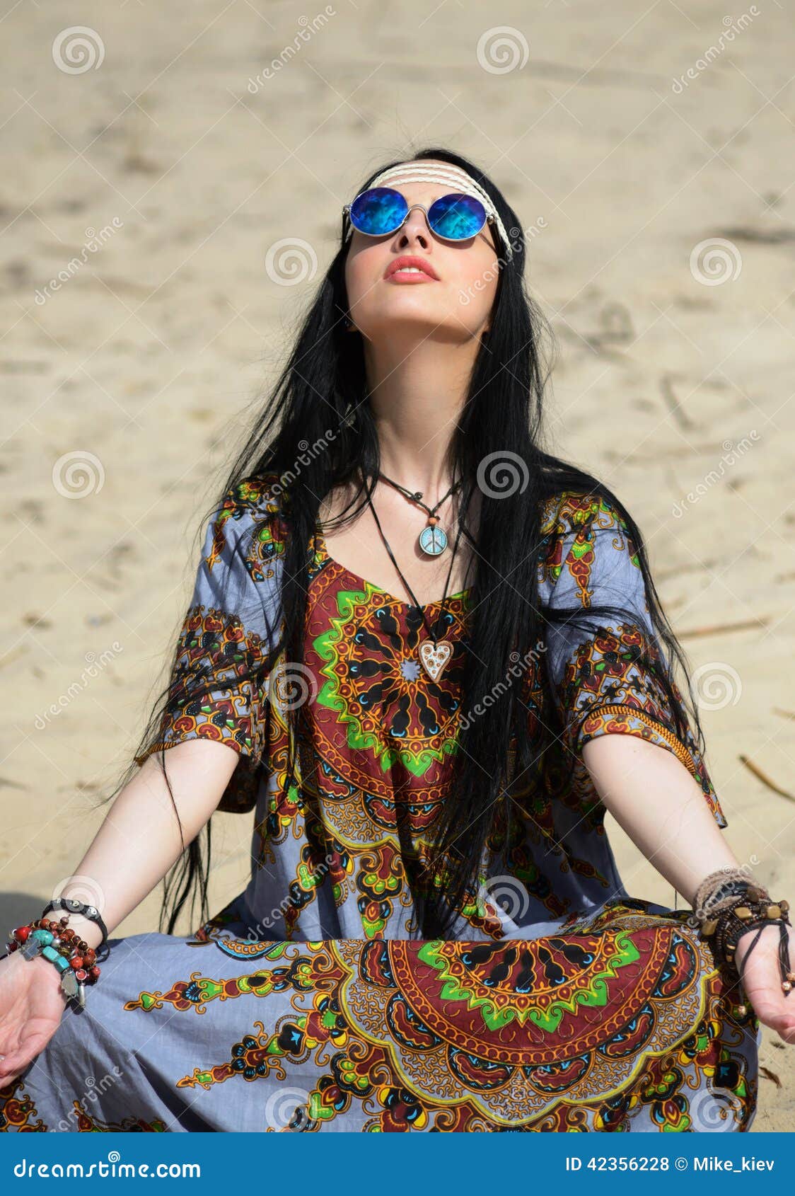 exotic hairy hippie girl