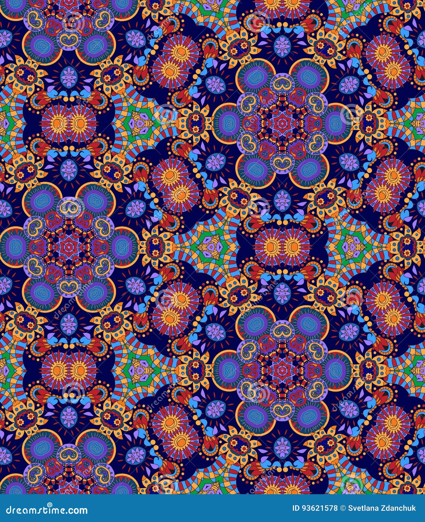 Hippie mandala pattern stock illustration. Illustration of muslim ...