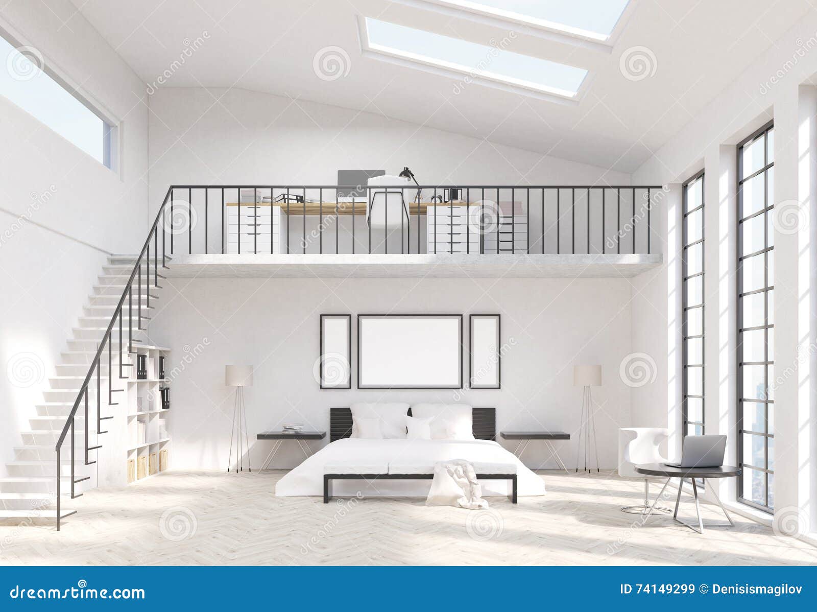 Hippie Schlafzimmer Und Arbeitsplatz Stock Abbildung Illustration Von Arbeitsplatz Schlafzimmer 74149299