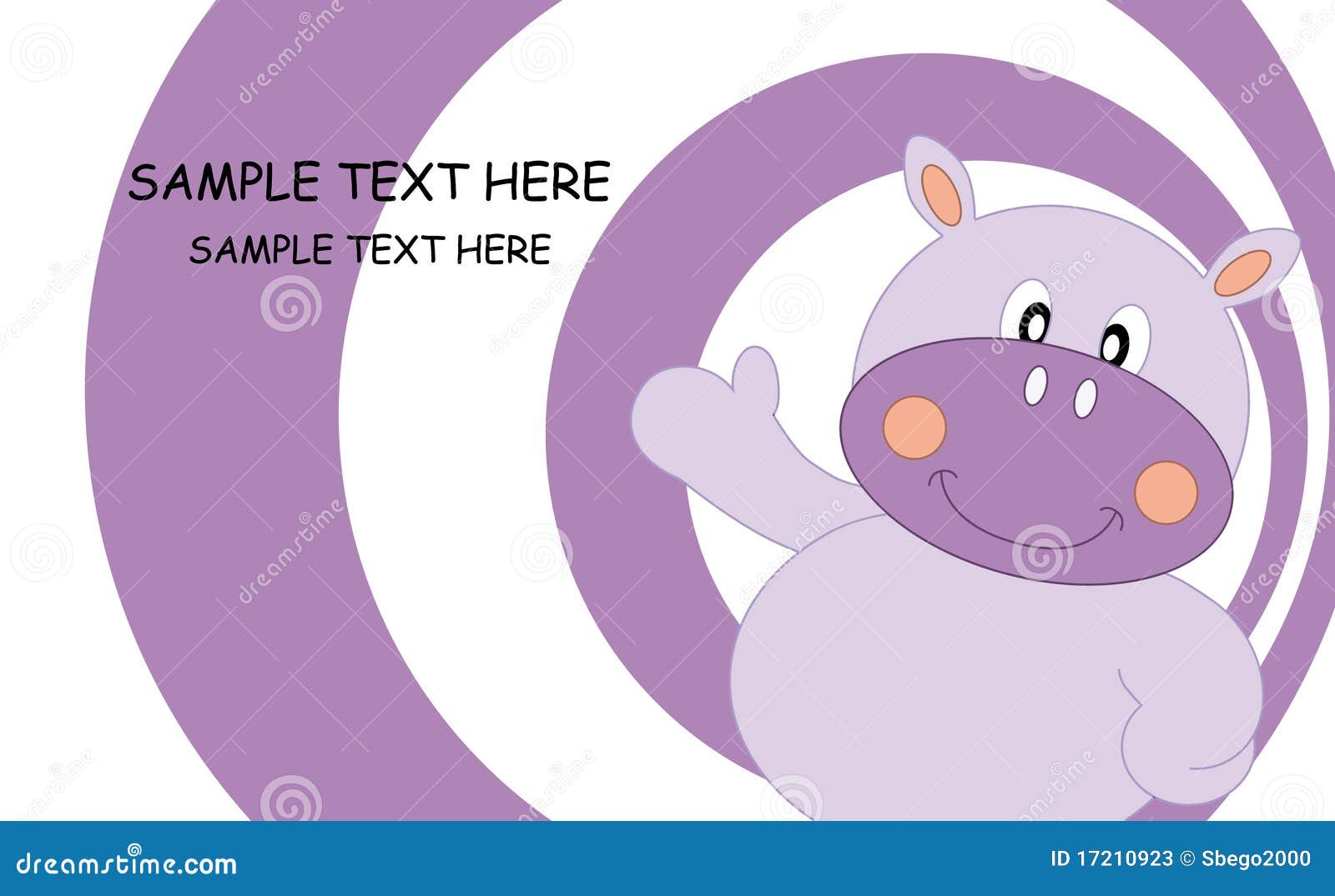 Hippocard stock vector. Illustration of card, animal 17210923