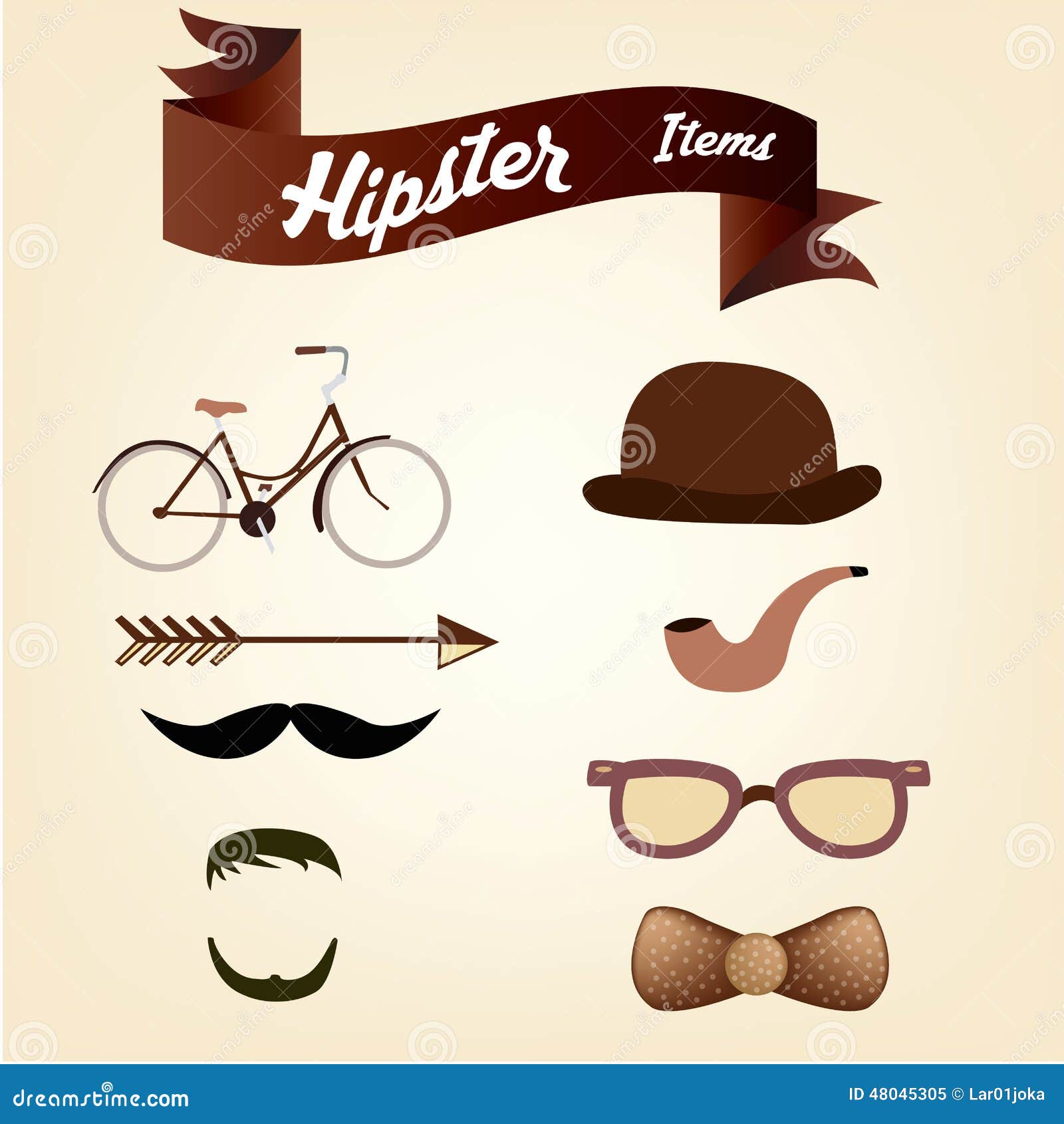 Hipster stock illustrationer. Illustration av härlig - 48045305