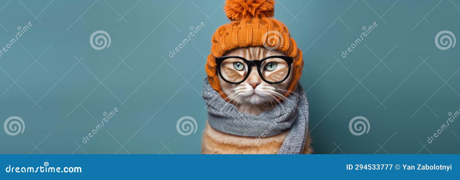 Hipster Cat With A Cool Beanie And Scarf. Cat Accessories, Hipster Cats, Cat  Beanies, Cat Scarves, Funky Feline Fashion, Stylish Cat Photos, Cat  Clothing Trends Stock Photo