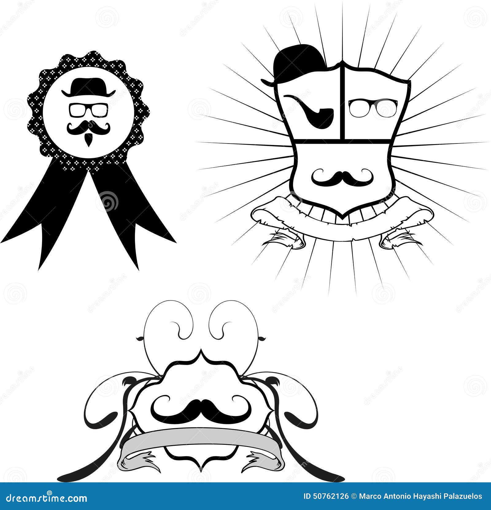 Hipster crest cartoon set3 stock vector. Illustration of cartoon 50762126