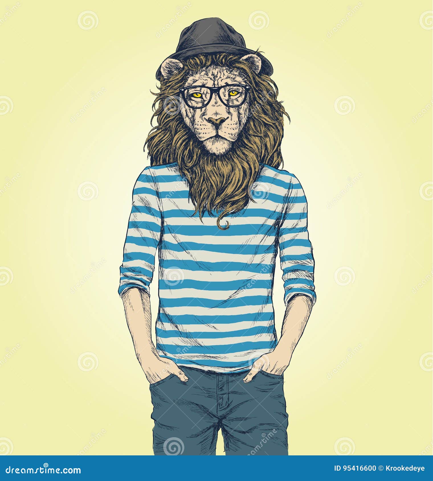 hipster lion  