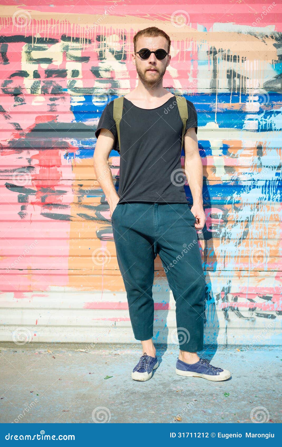 Hipster Modern Stylish Blonde Man Stock Photo - Image of life, colorful ...