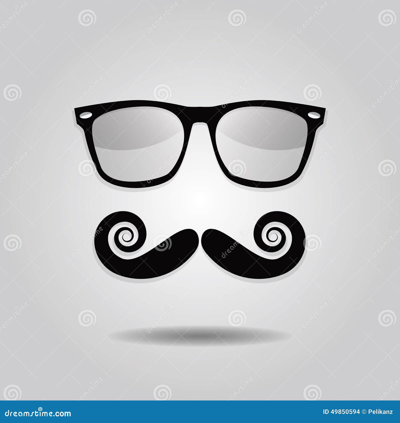 Hipster Mustache and Sunglasses Icons Stock Vector Illustration of