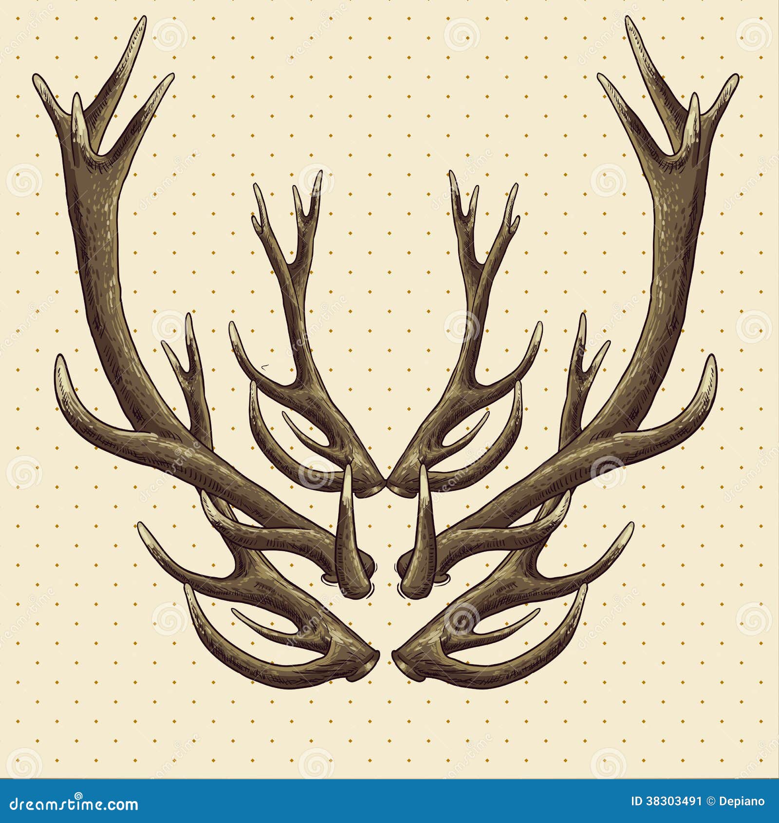 mustache tumblr backgrounds Stock With Hipster Deer Vintage Antlers Image Background