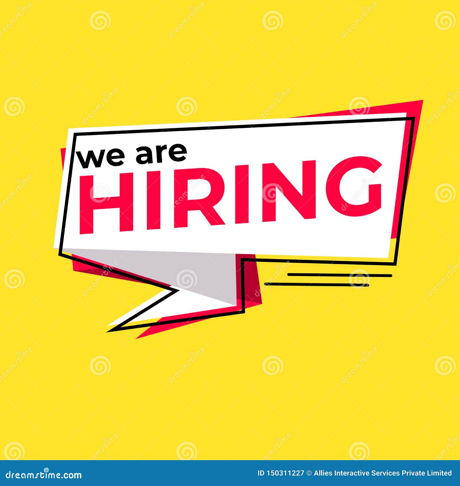 We Are Hiring Advertising Poster Or Template Design Stock Illustration Illustration Of Position Office 150311227