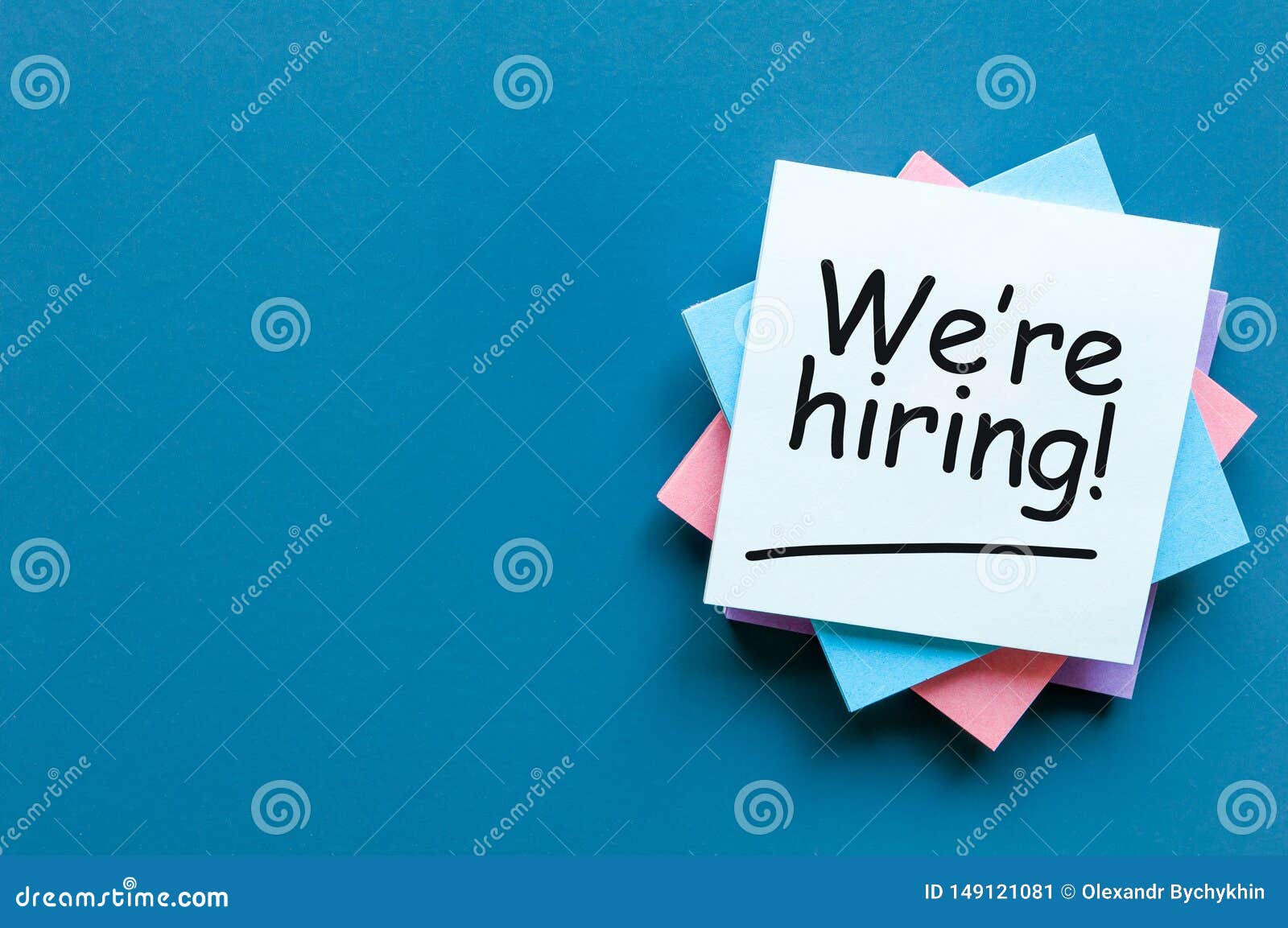 We are HIRING CONCEPT on Bright Background at New Job Place. Empty Space  for Text Stock Image - Image of candidate, recruiting: 149121081
