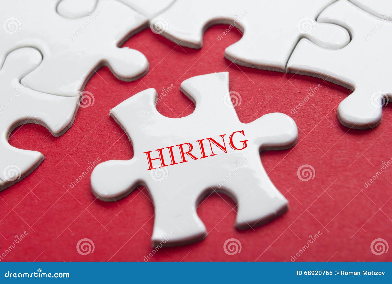 HIRING Concept. Missing Piece Jigsaw Puzzle with Word Stock Image Image of human, employee