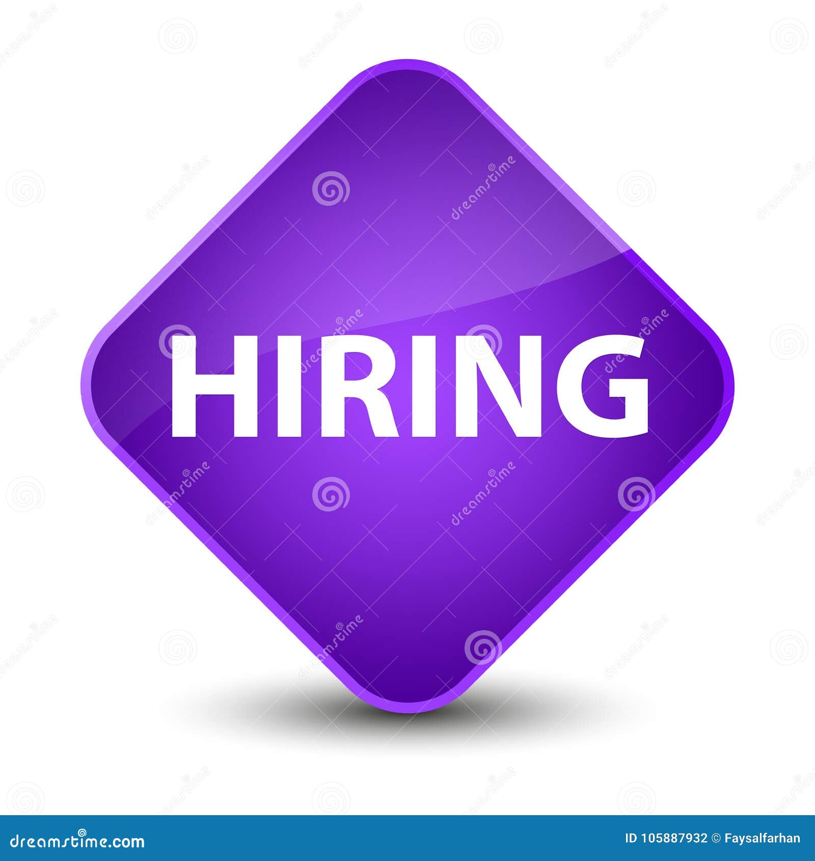 Hiring Elegant Purple Diamond Button Stock Illustration Illustration