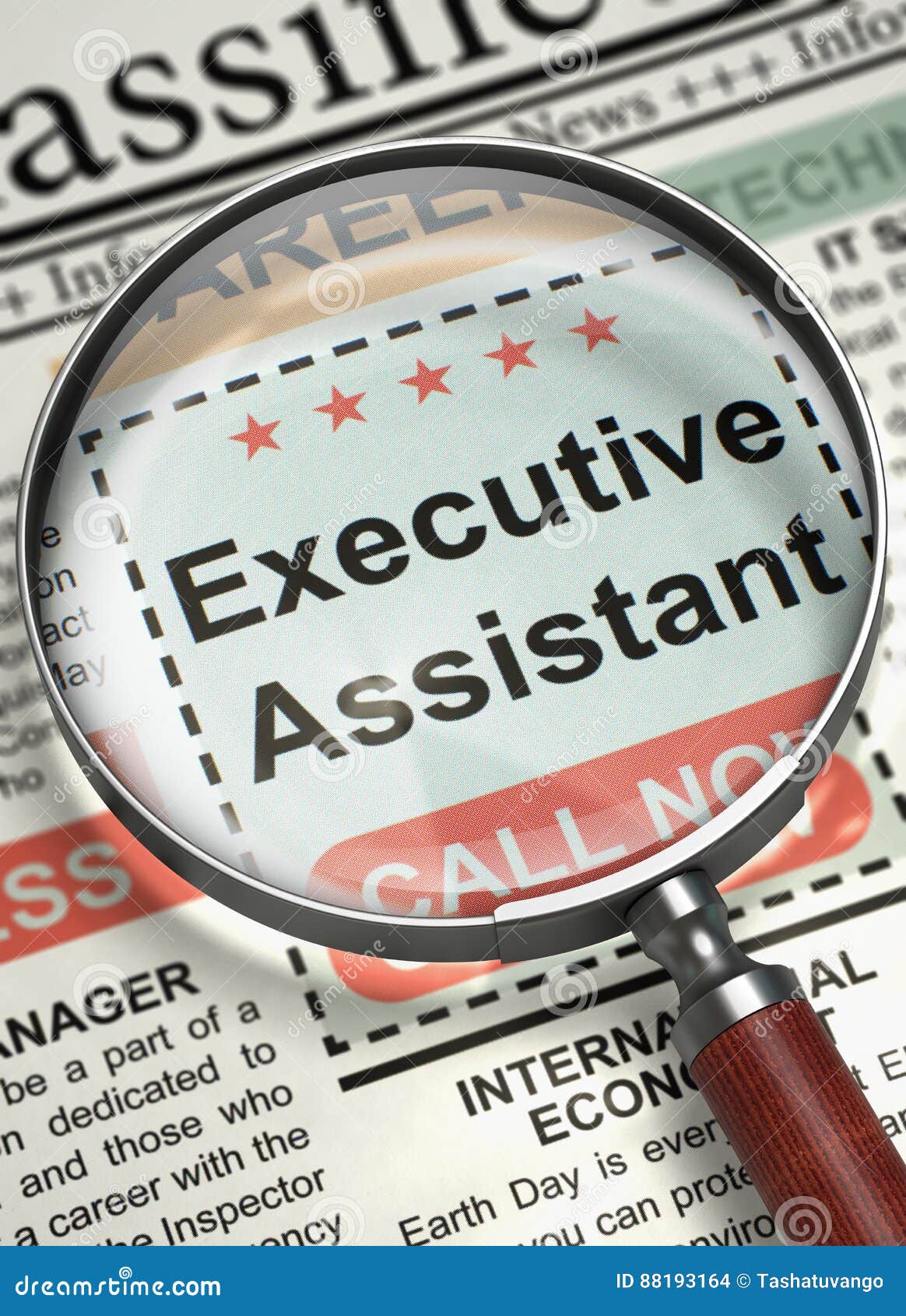 we are hiring executive assistant. 3d.