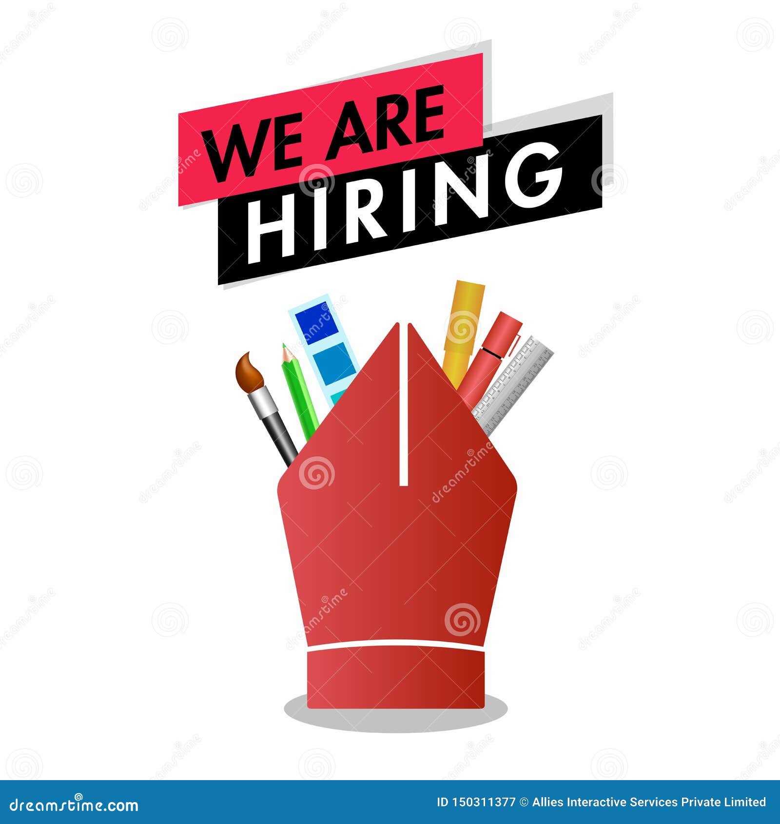 We Are Hiring Job Recruitment Poster Or Template Design Stock Illustration Illustration Of Advertisement Career 150311377