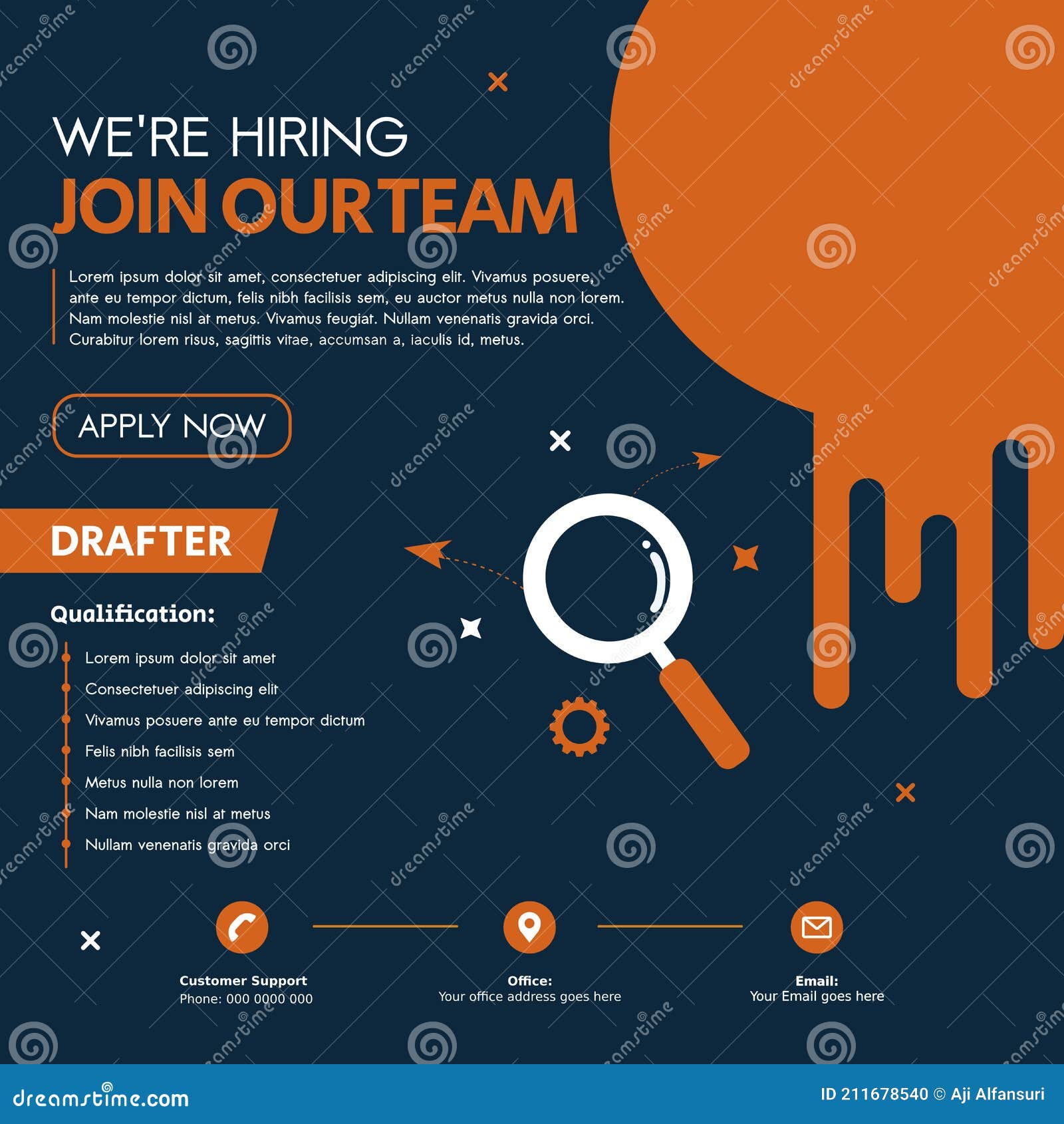 Hiring, Job Vacancy Design Poster.Open Recruitment Drafter Design Pertaining To Job Posting Flyer Template