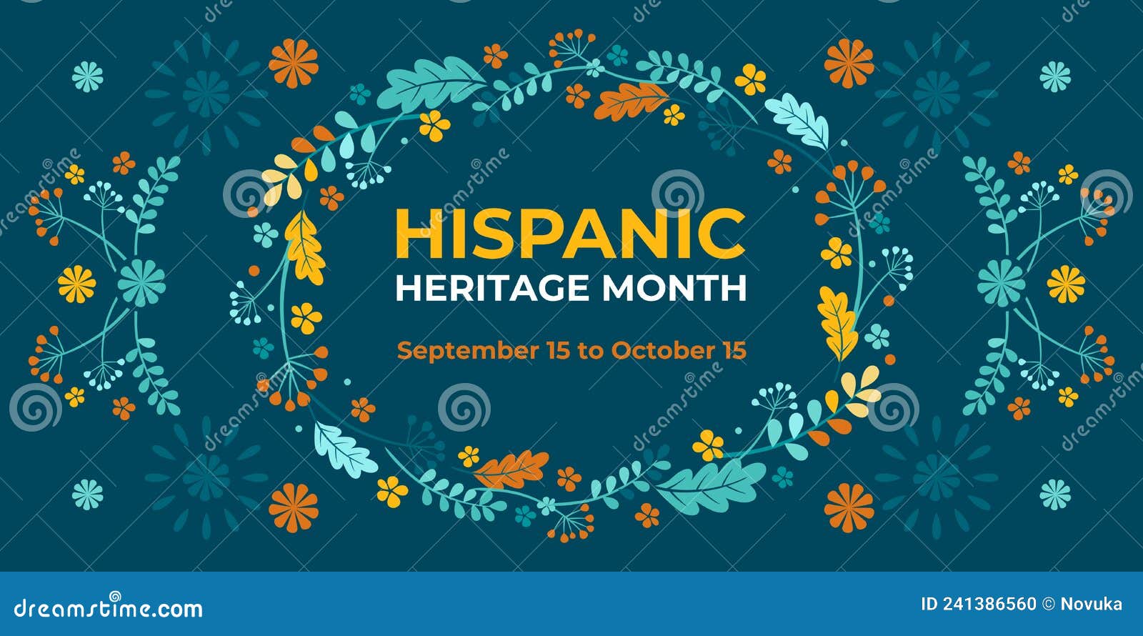 hispanic heritage month.  web banner, poster, card for social media, networks. greeting with national hispanic