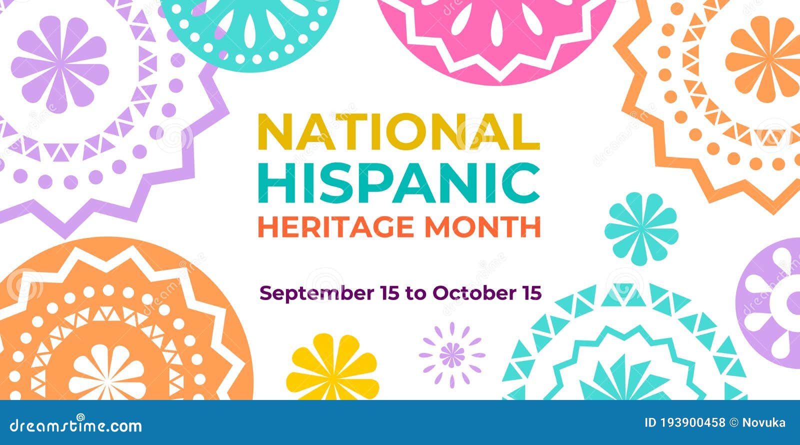 hispanic heritage month.  web banner, poster, card for social media and networks. greeting with national hispanic heritage