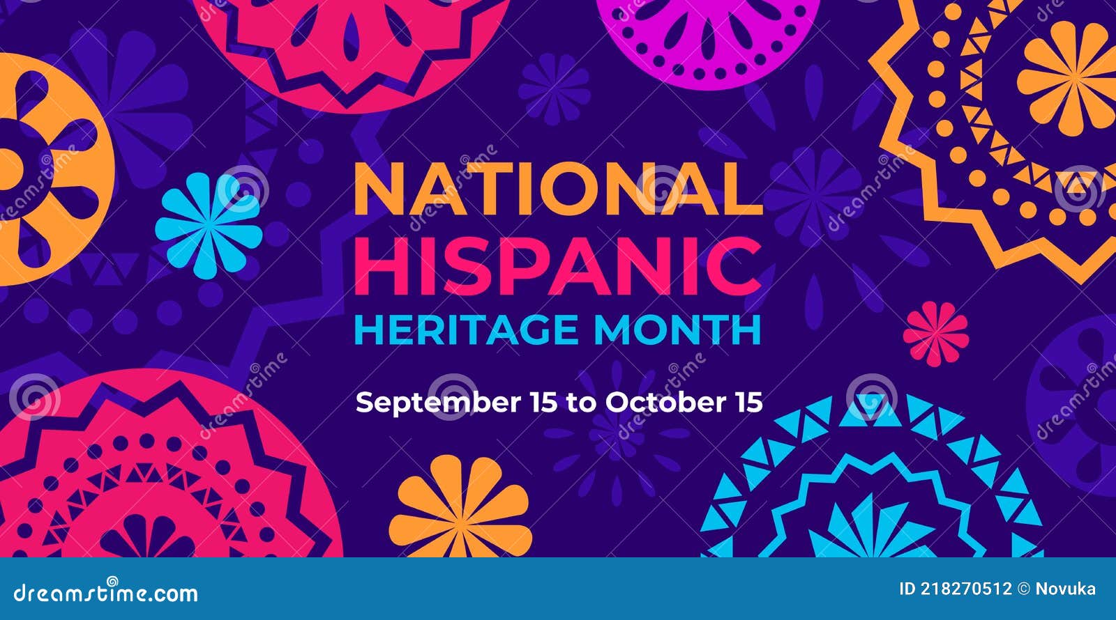 hispanic heritage month.  web banner, poster, card for social media, networks. greeting with national hispanic heritage