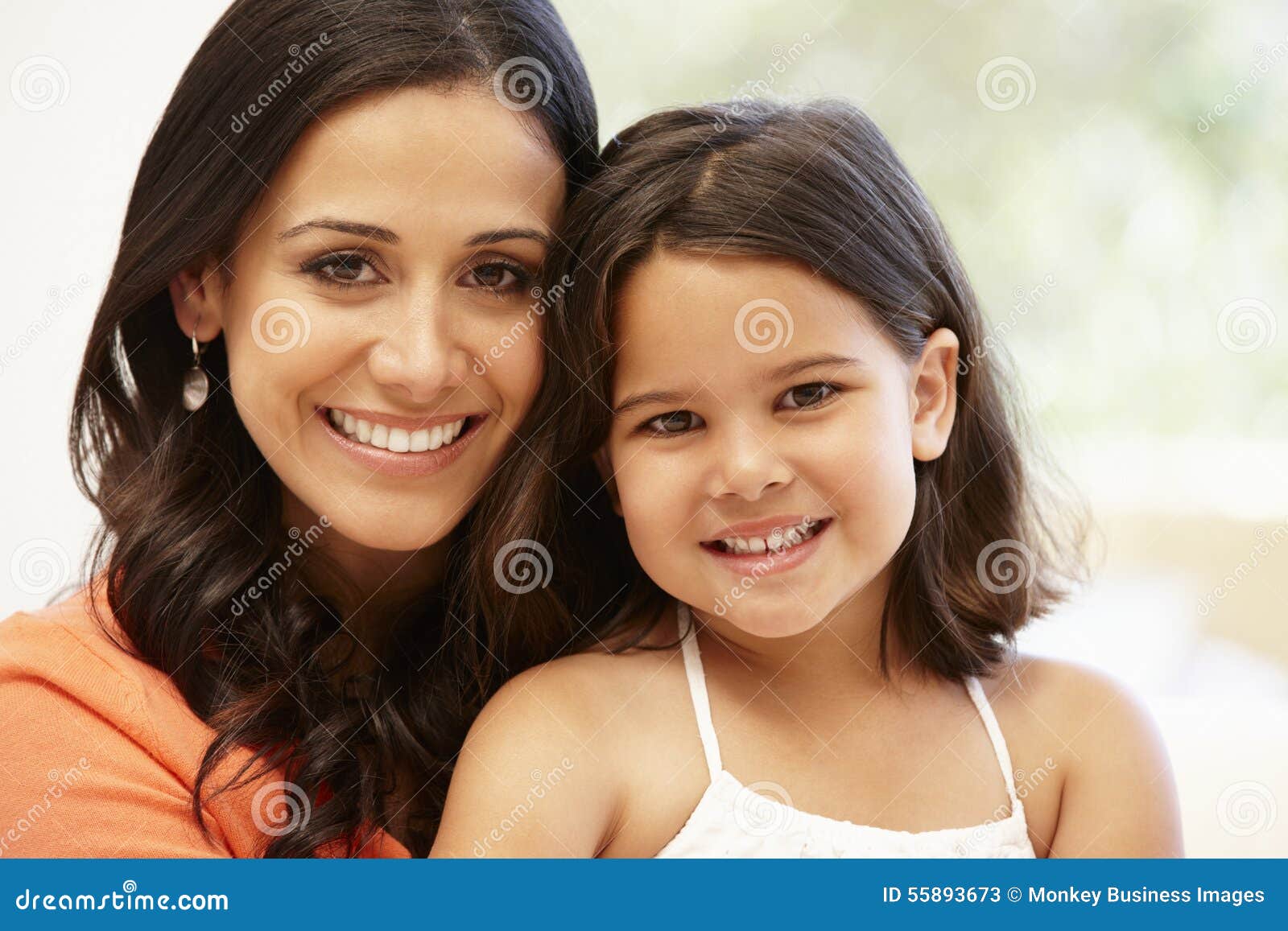 Hispanic Mother and Daughter Stock Image Image of lifestyle, sharing 55893673