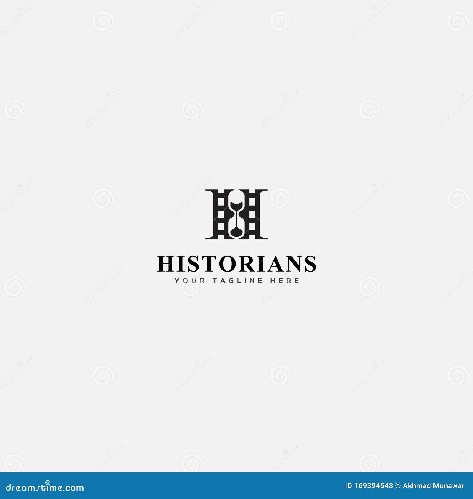 historians logo, hourglass studio logo, simple hourglass video
