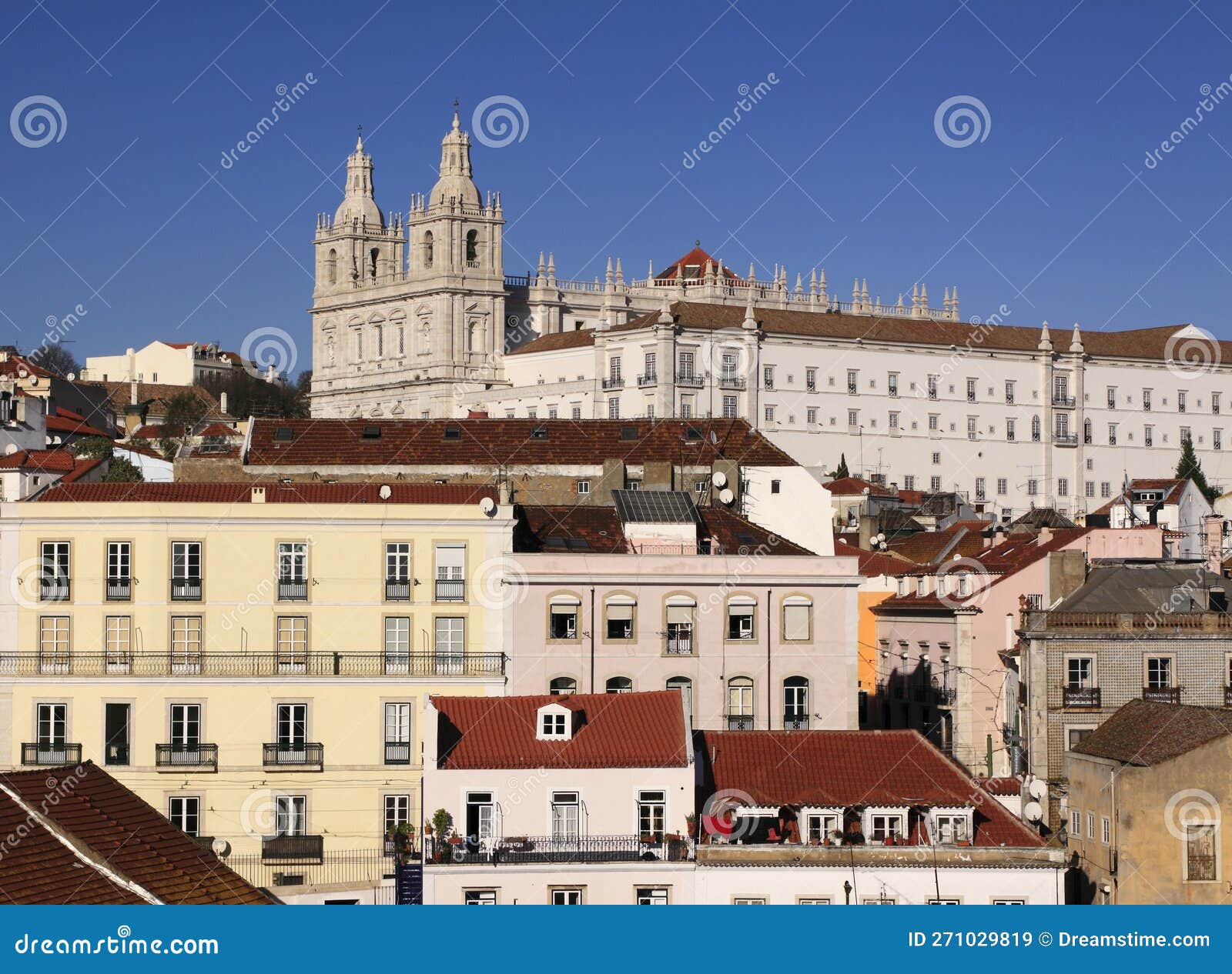 historic alfama district. downtown lisbon, portugal.