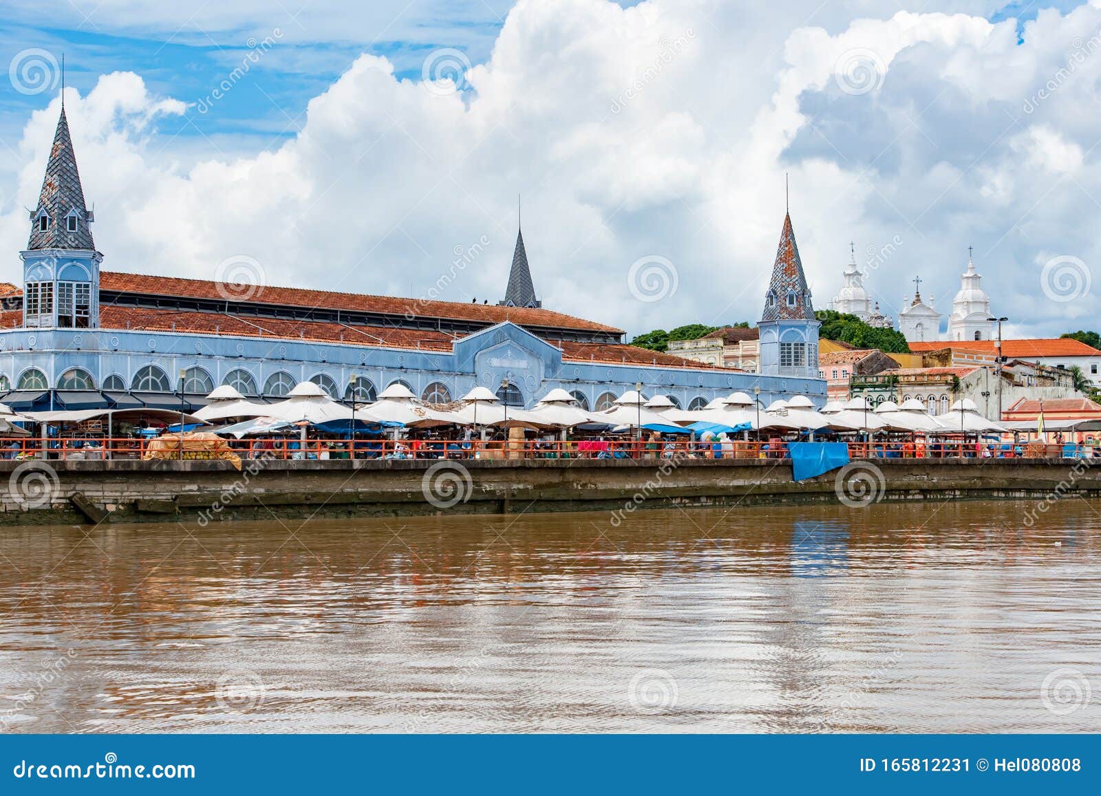 city market of belem on river guama, para, brazil