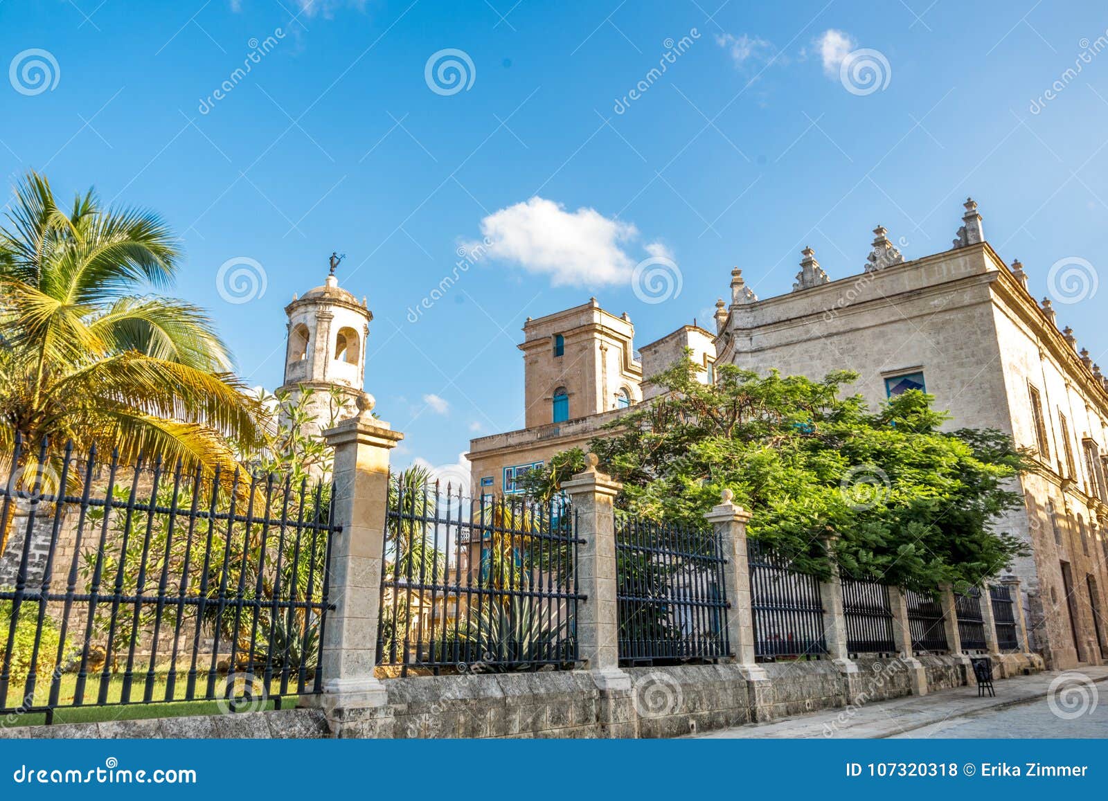 historic building in old havana cuba in a beautiful day with lovely sky