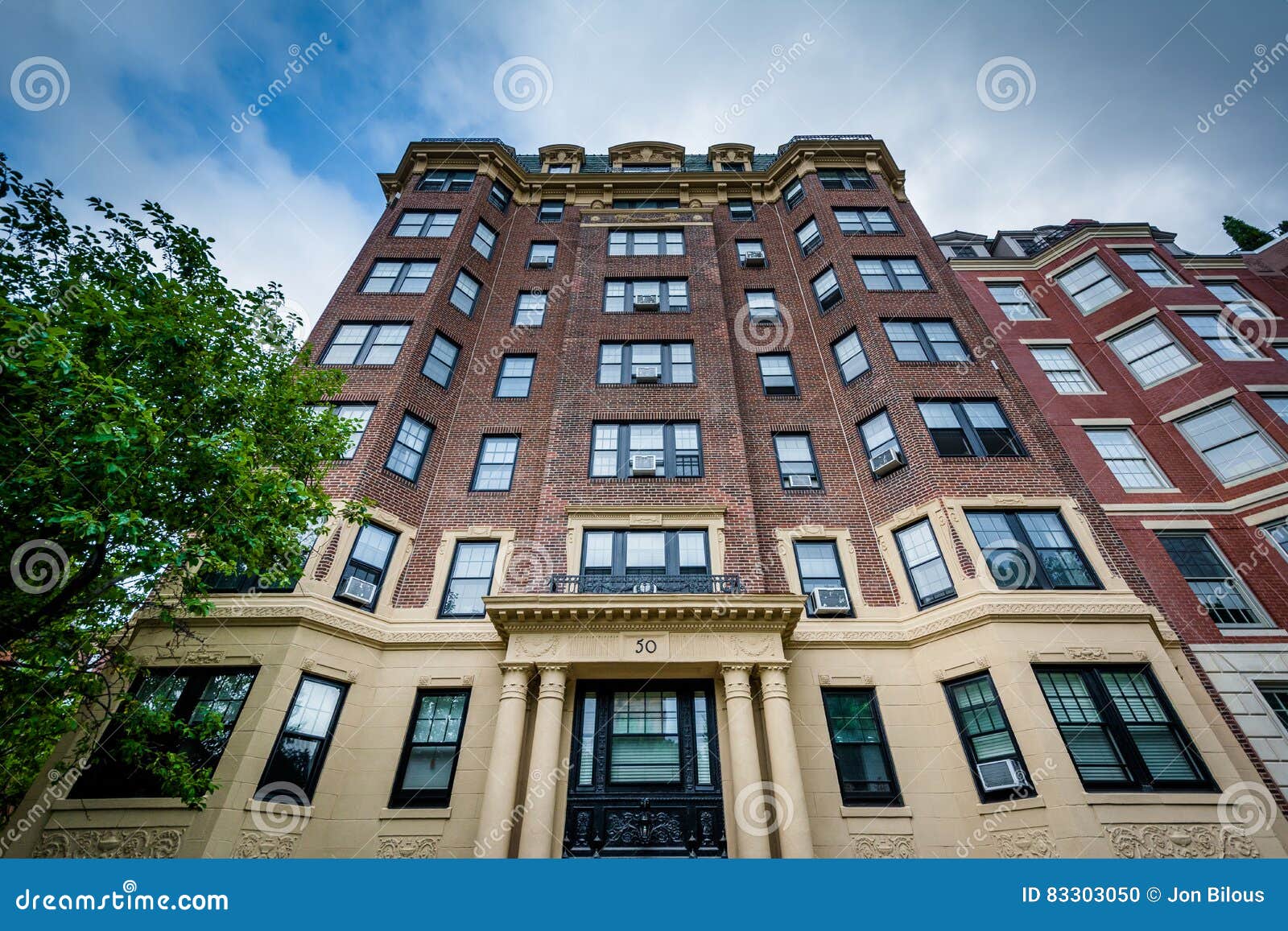 Historic Buildings in Back Bay, Boston, Massachusetts. Editorial Image