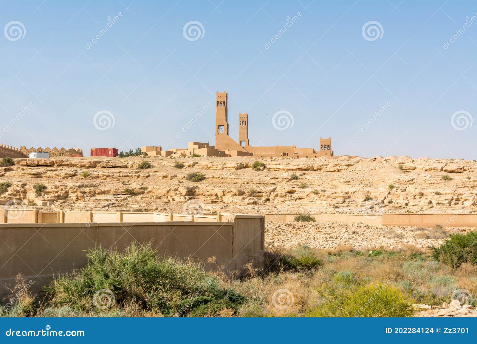 historic buildings in dariyah clay castle, also as dereyeh and dariyya, a town in riyadh, saudi arabia, original home of the saudi