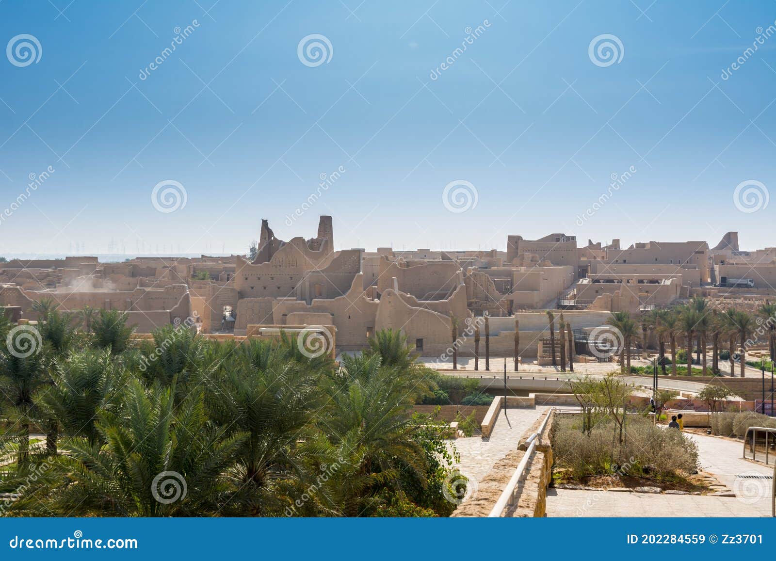 historic buildings in dariyah clay castle, also as dereyeh and dariyya, a town in riyadh, saudi arabia, original home of the saudi