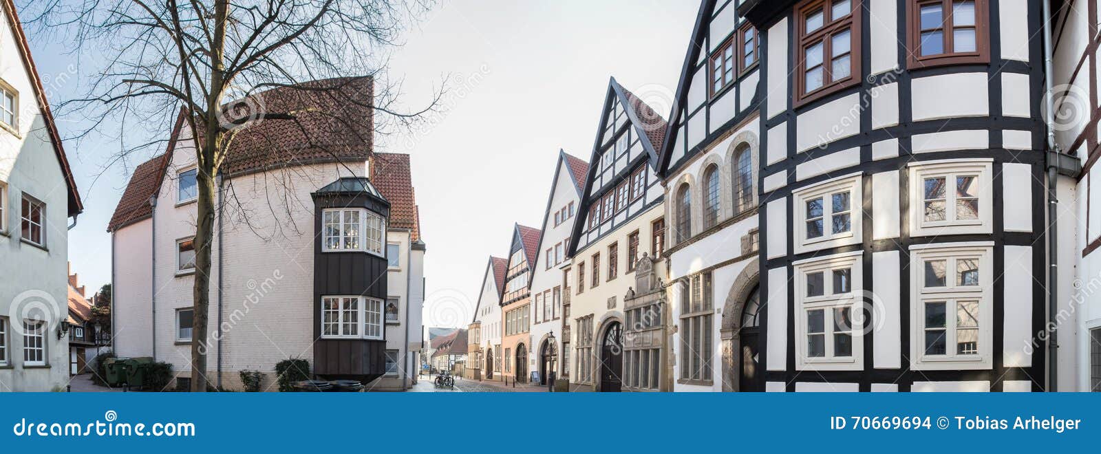 Historic Buildings in Minden Germany High Definition Panorama Editorial