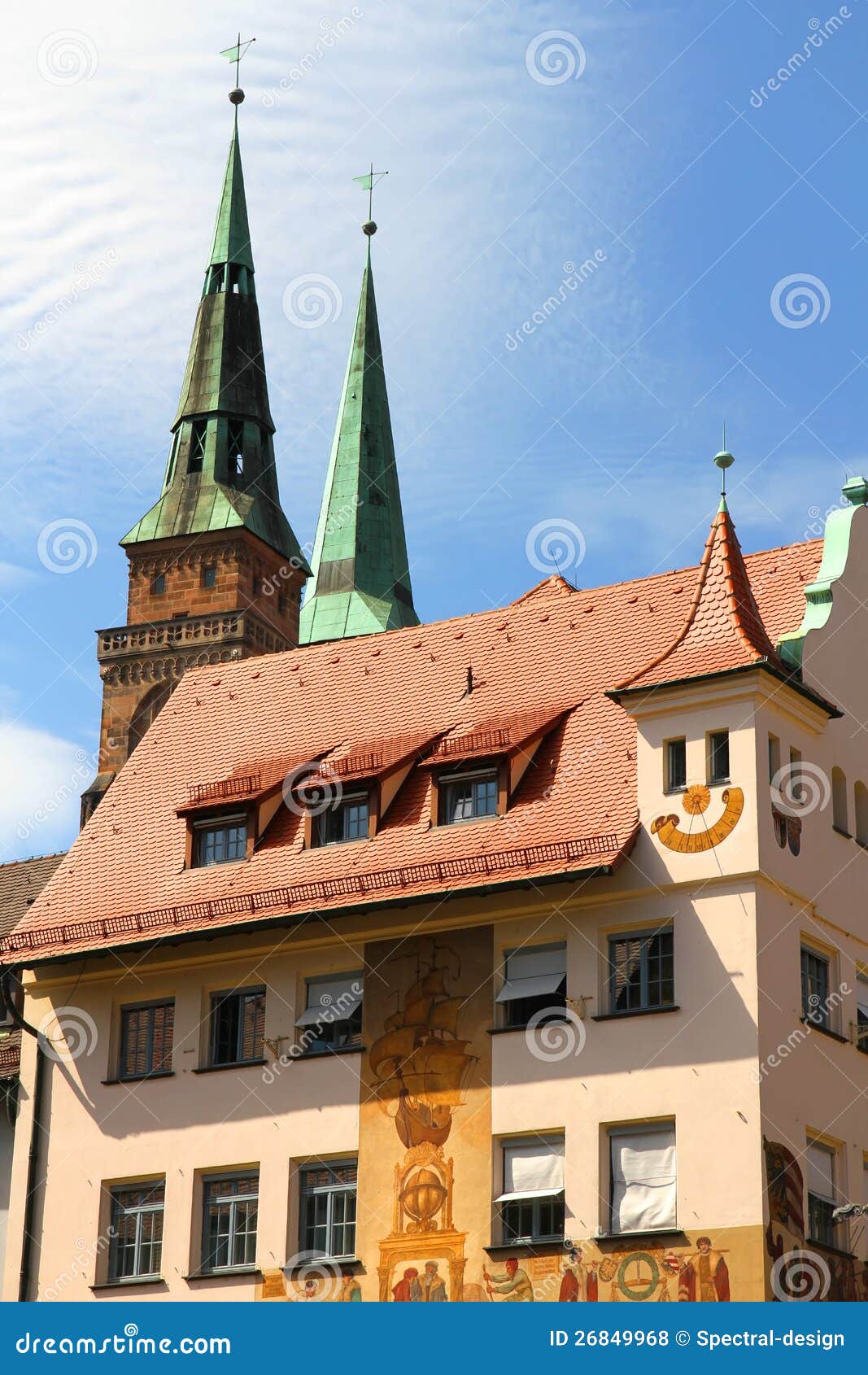 Historic Buildings in Nuremberg Stock Photo Image of ancient