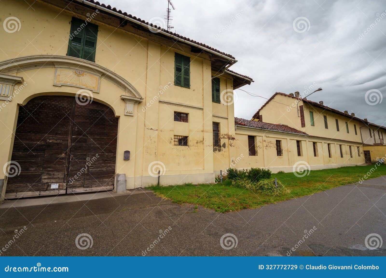 historic buildings at torrione, vercelli, italy