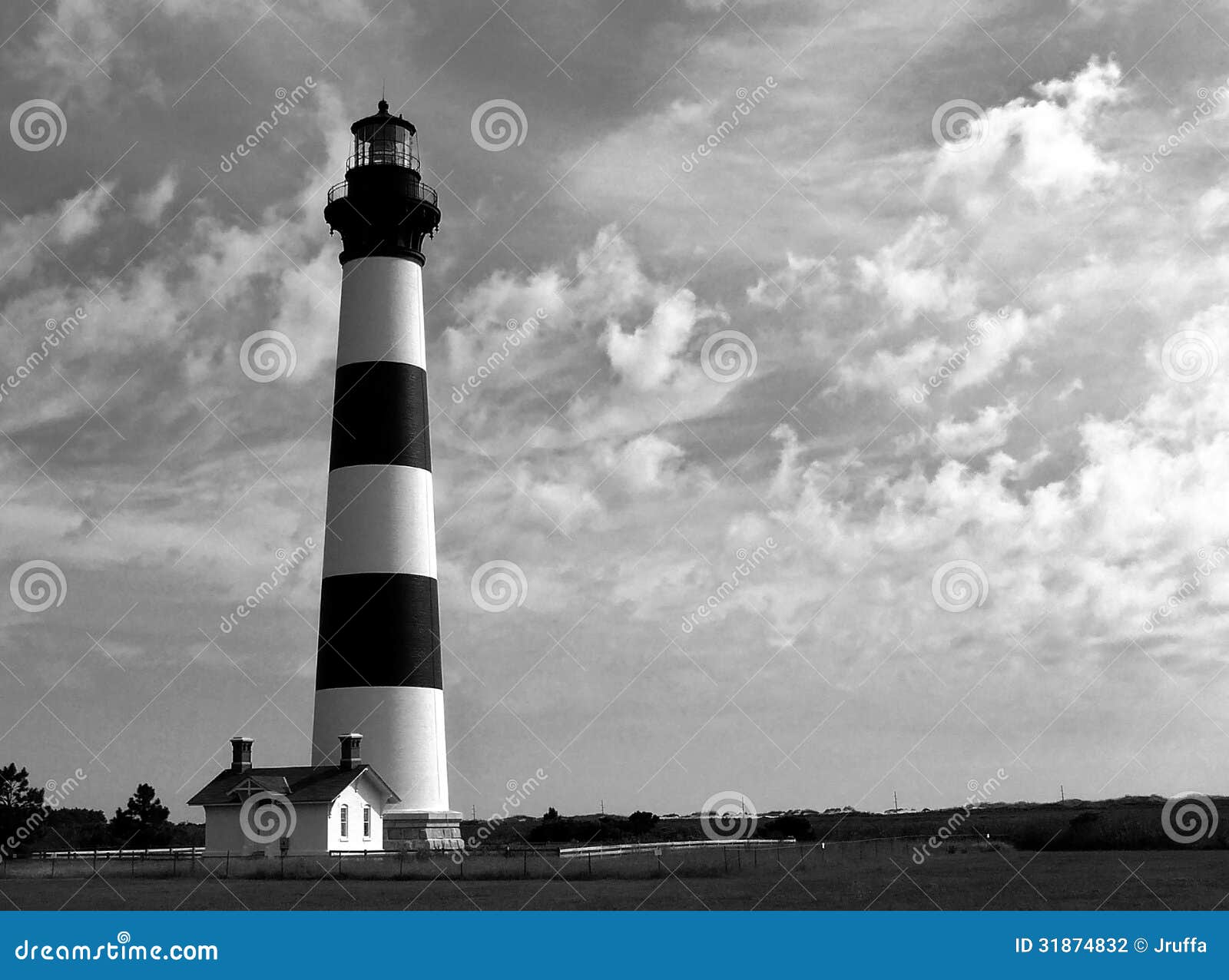 historic carolina lighthouse on summer day