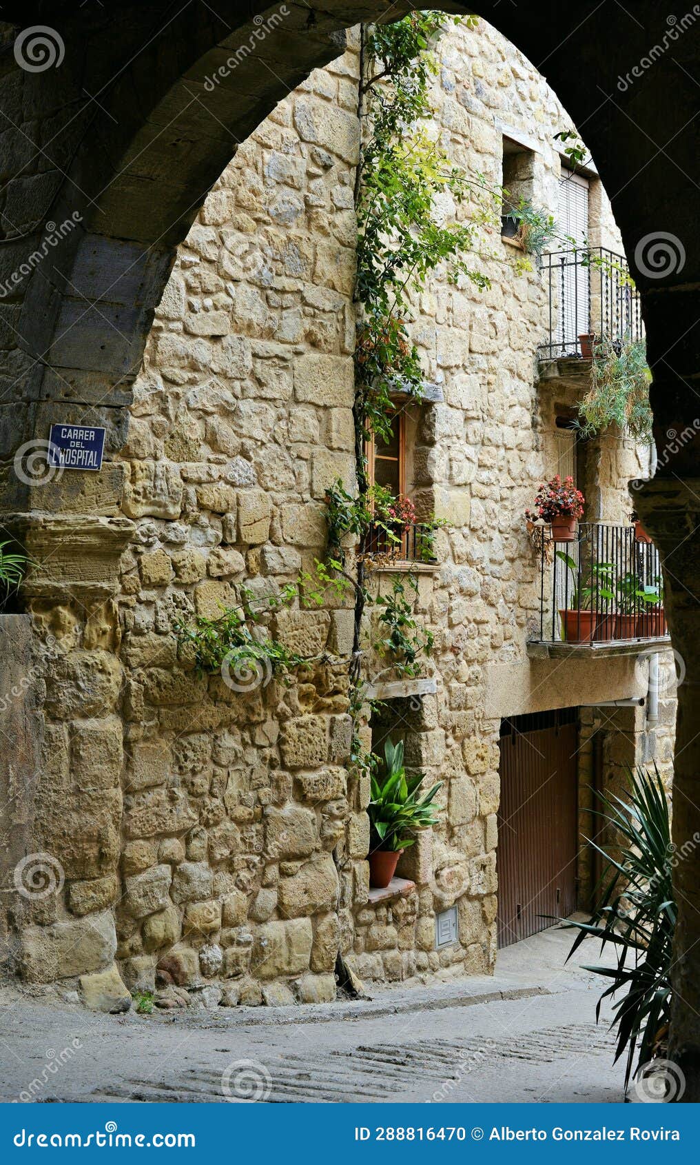 historic center of horta de sant joan in the terra alta region, province of tarragona, catalonia, spain