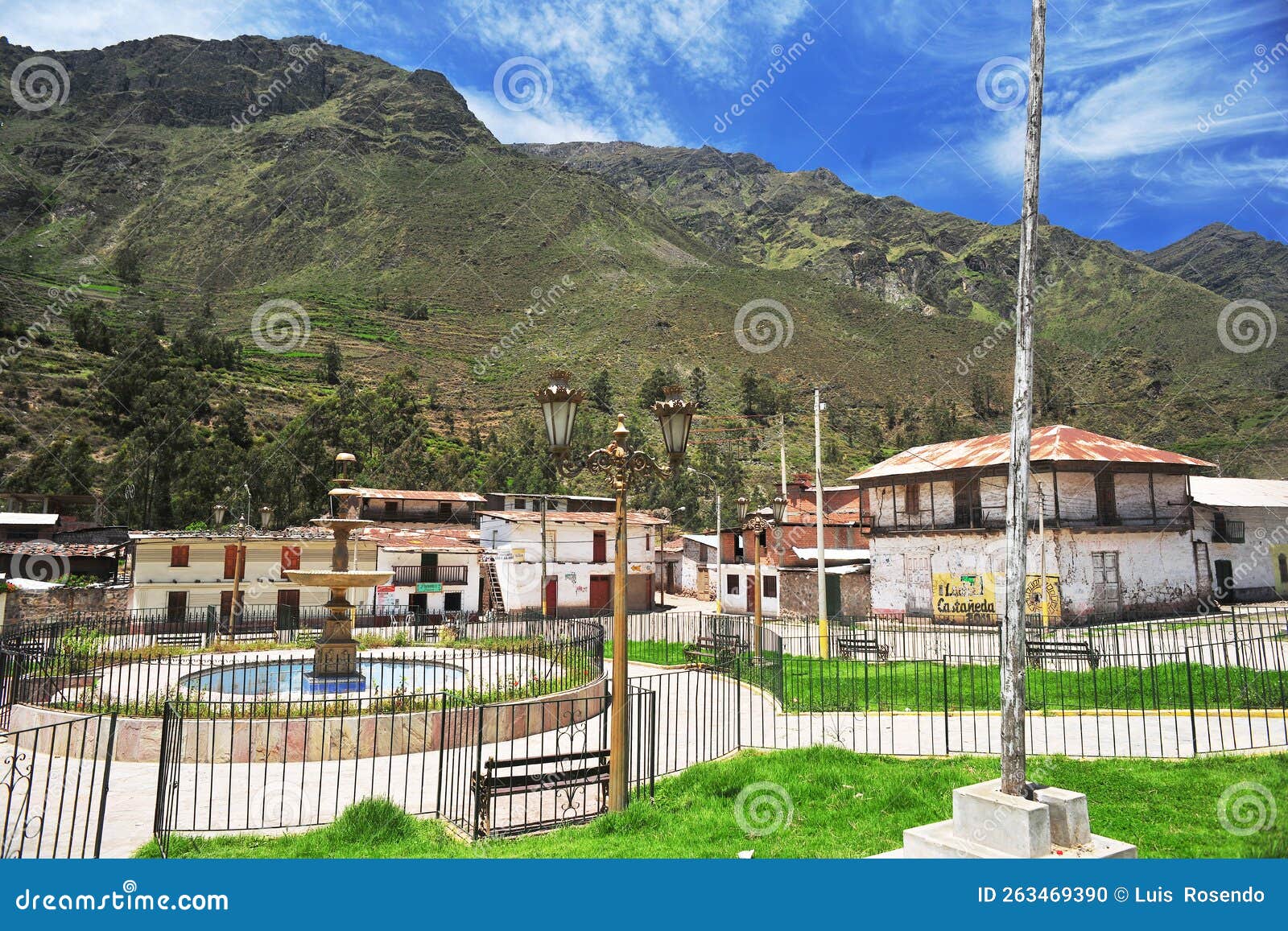 historic city and old buildings with dirt streets lima peru ,canta peru