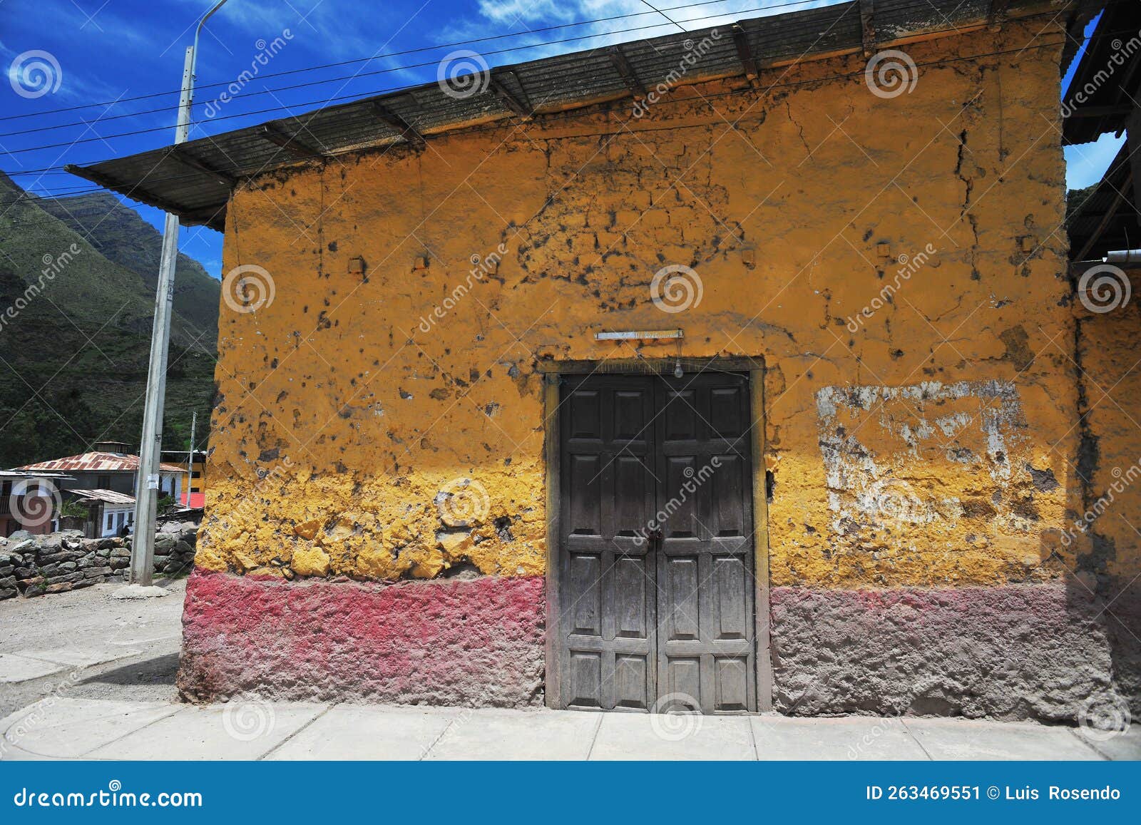 historic city and old buildings with dirt streets lima peru octubre 2017 ,canta peru