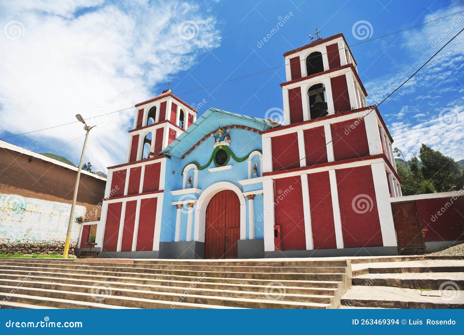 city and old cathedral ,buildings with dirt streets lima peru octubre 2017 ,canta peru